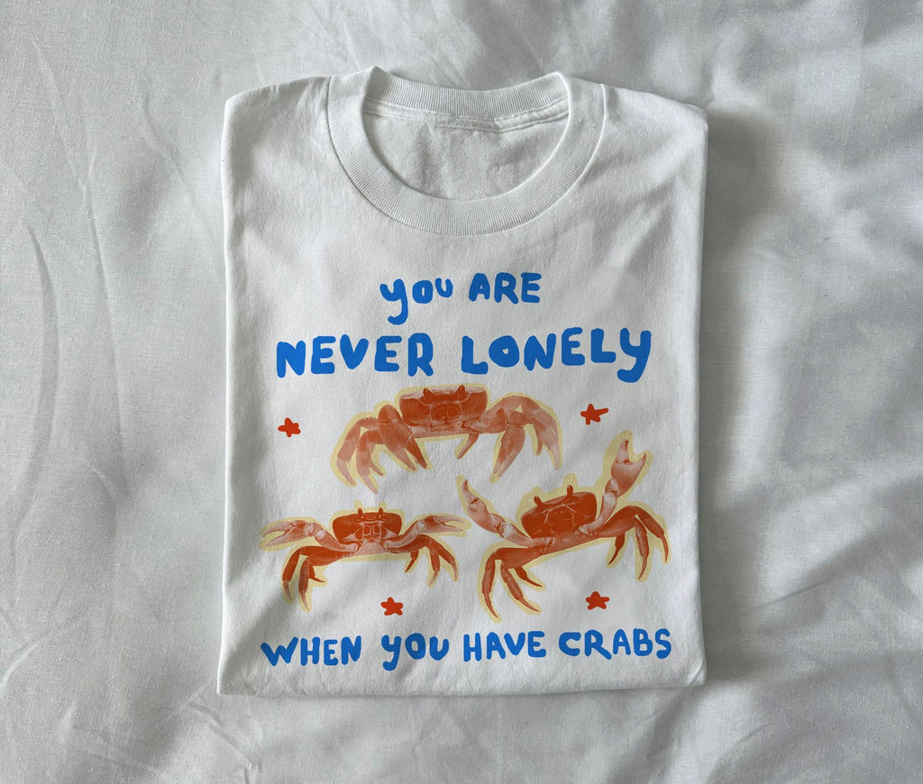 Never Lonely Crabs Weird Joke Ugly Short Exchange Unisex T-shirt, Sweatshirt, Hoodie (1)