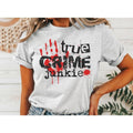 #015 True Crime Junkie - Print Unisex Crew neck Tee T-shirt - Shirt
