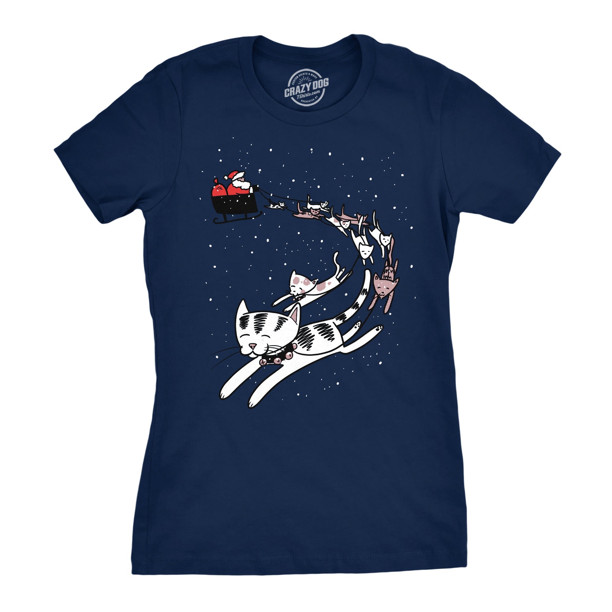 Cats In Christmas Sleigh Men's T Shirt