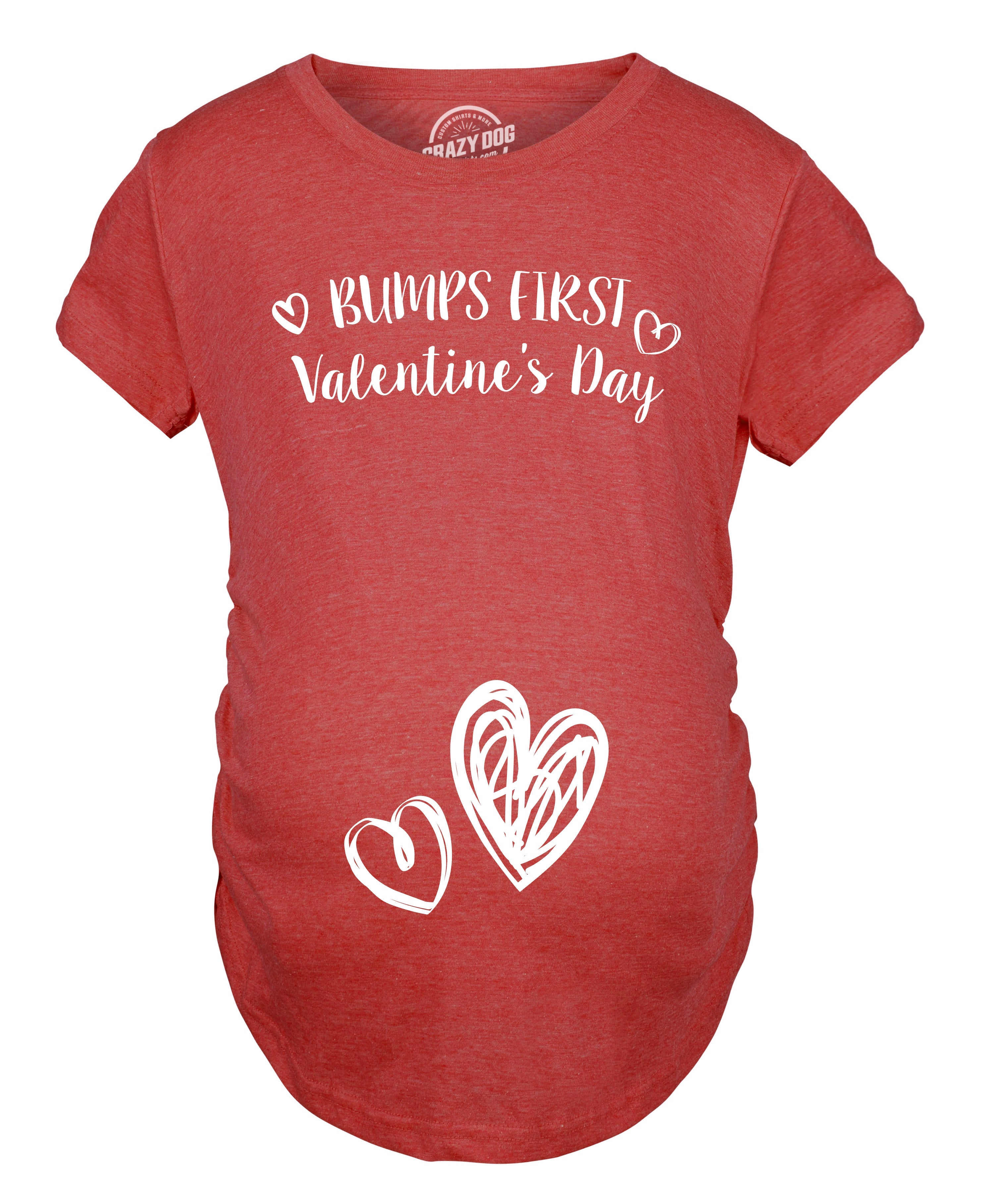 Bump's First Valentine's Day Maternity T Shirt