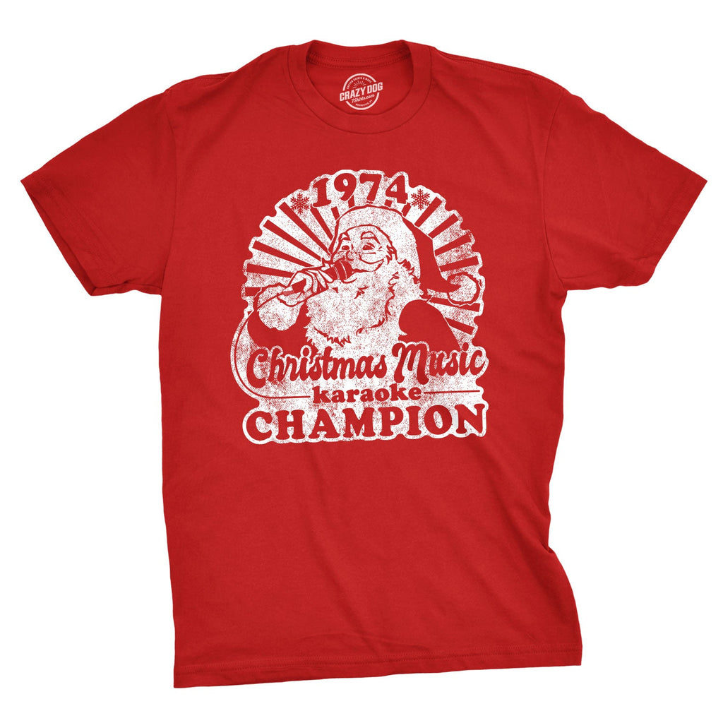 Christmas Music Karaoke Champion Men's T Shirt