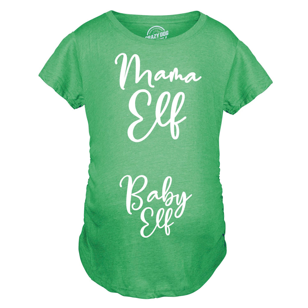 Mama Elf Baby Elf Maternity T Shirt