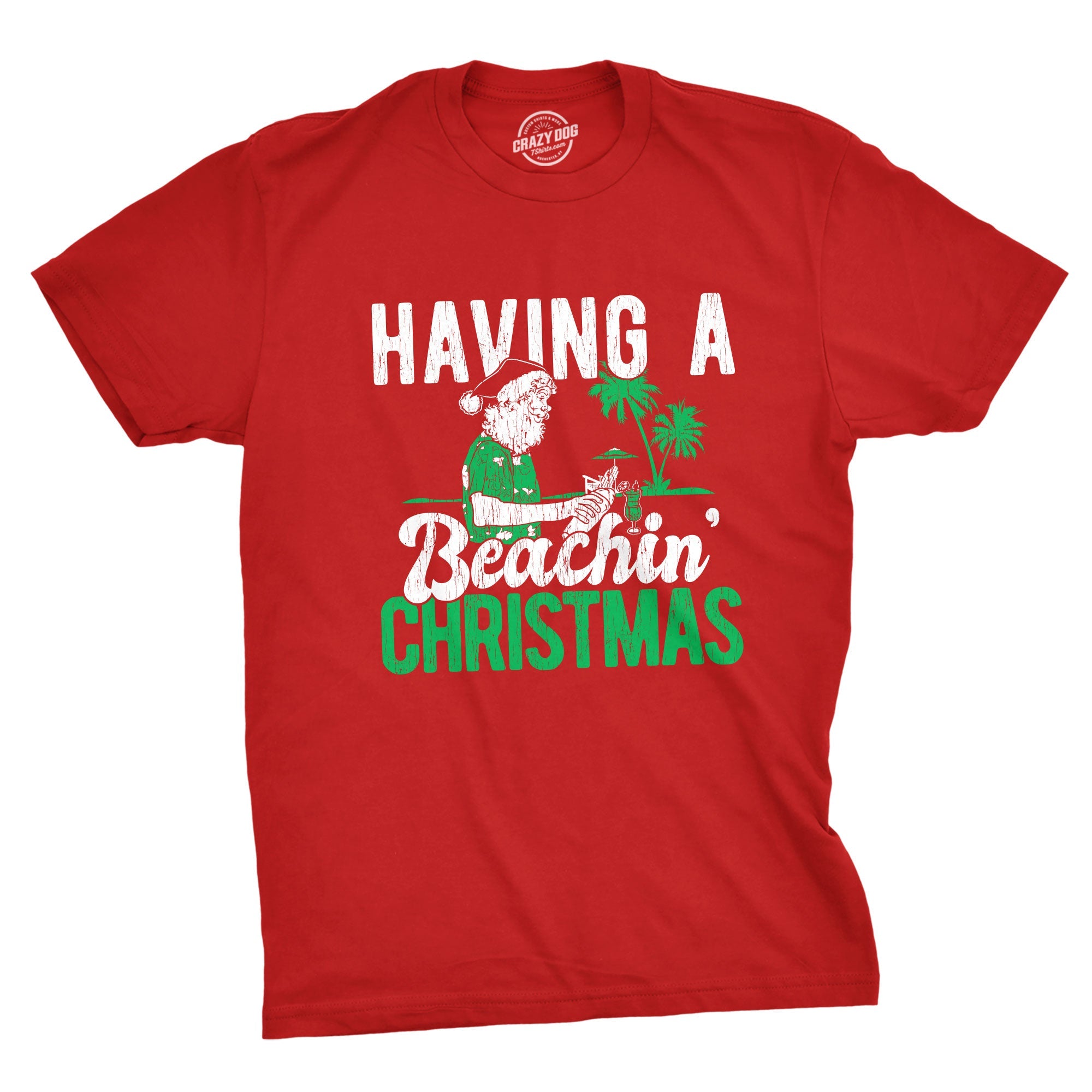 Having A Beachin Christmas Men's T Shirt