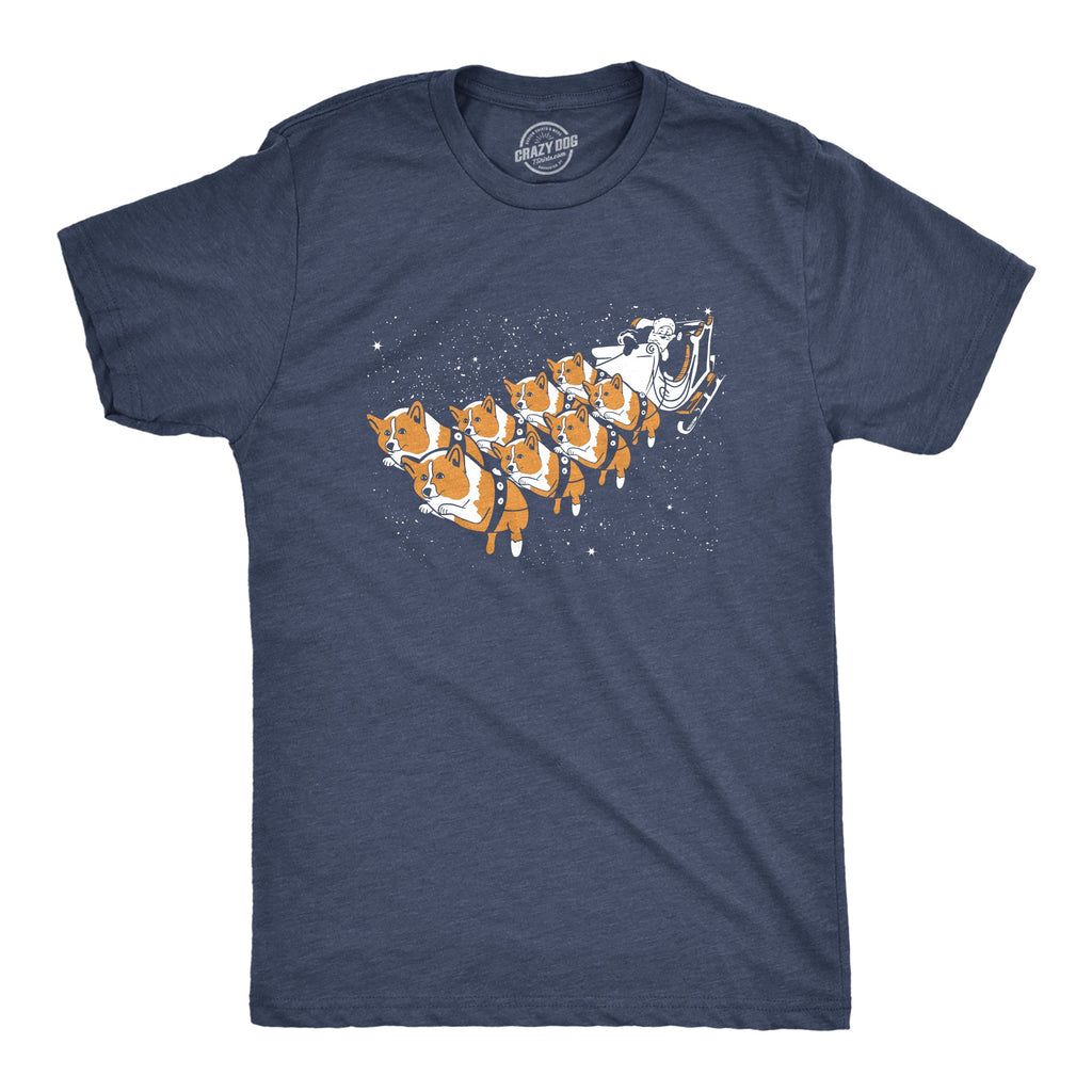 Corgi Sleigh Men's T Shirt