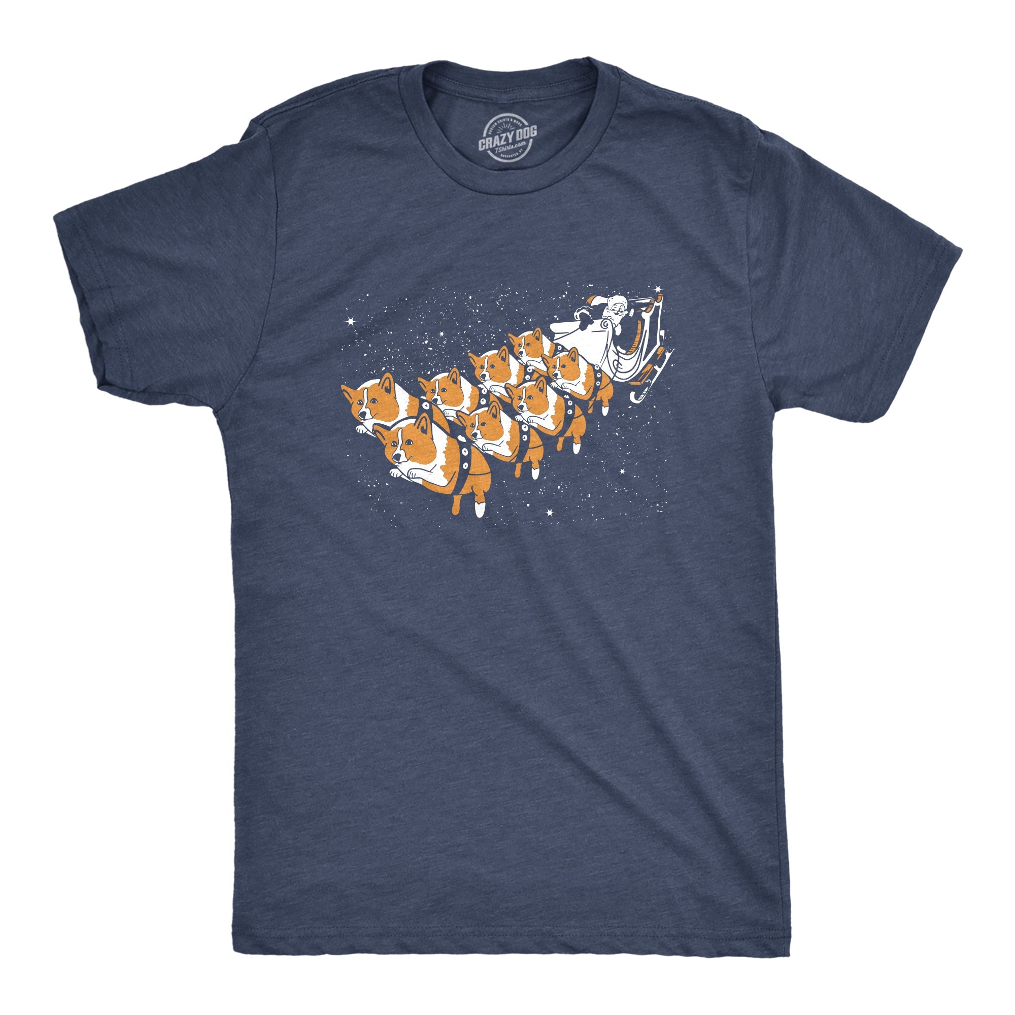 Corgi Sleigh Men's T Shirt