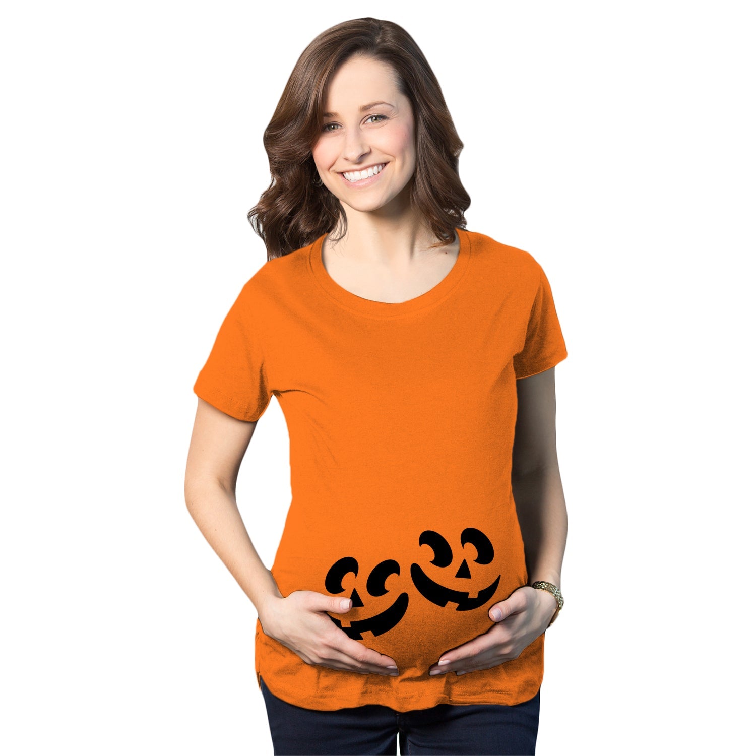 Twin Pumpkins Maternity T Shirt