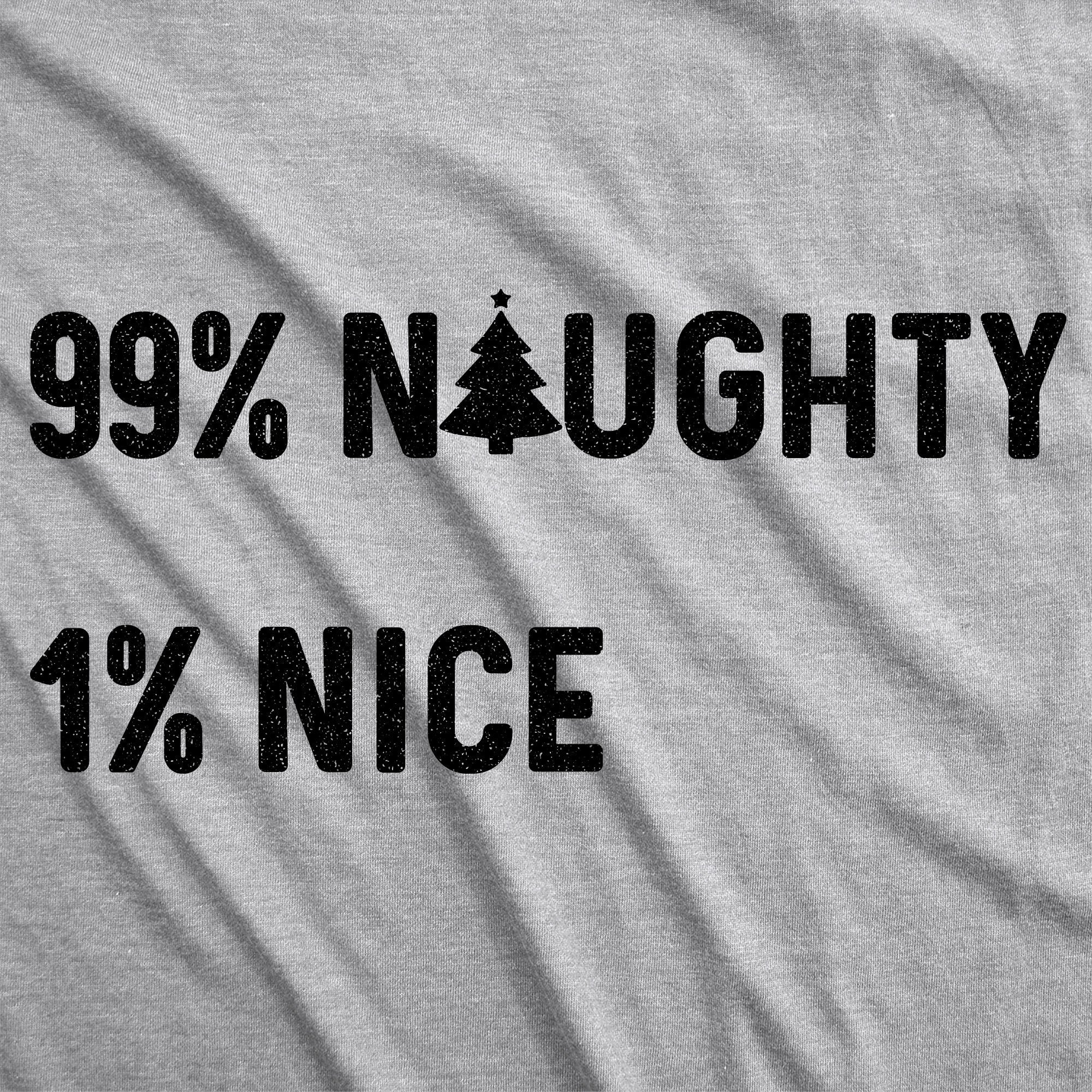 99% Naughty 1% Nice Men's T Shirt