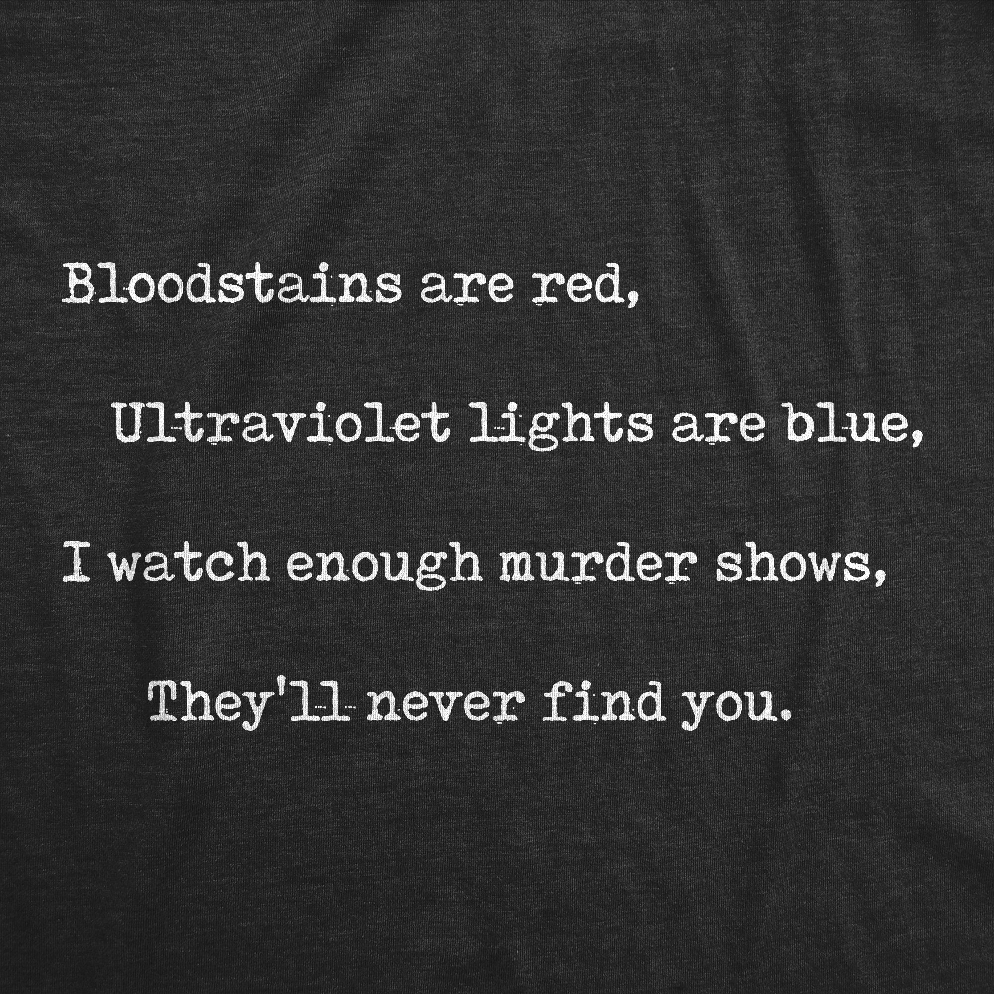 I Watch Murder Shows Women's T Shirt