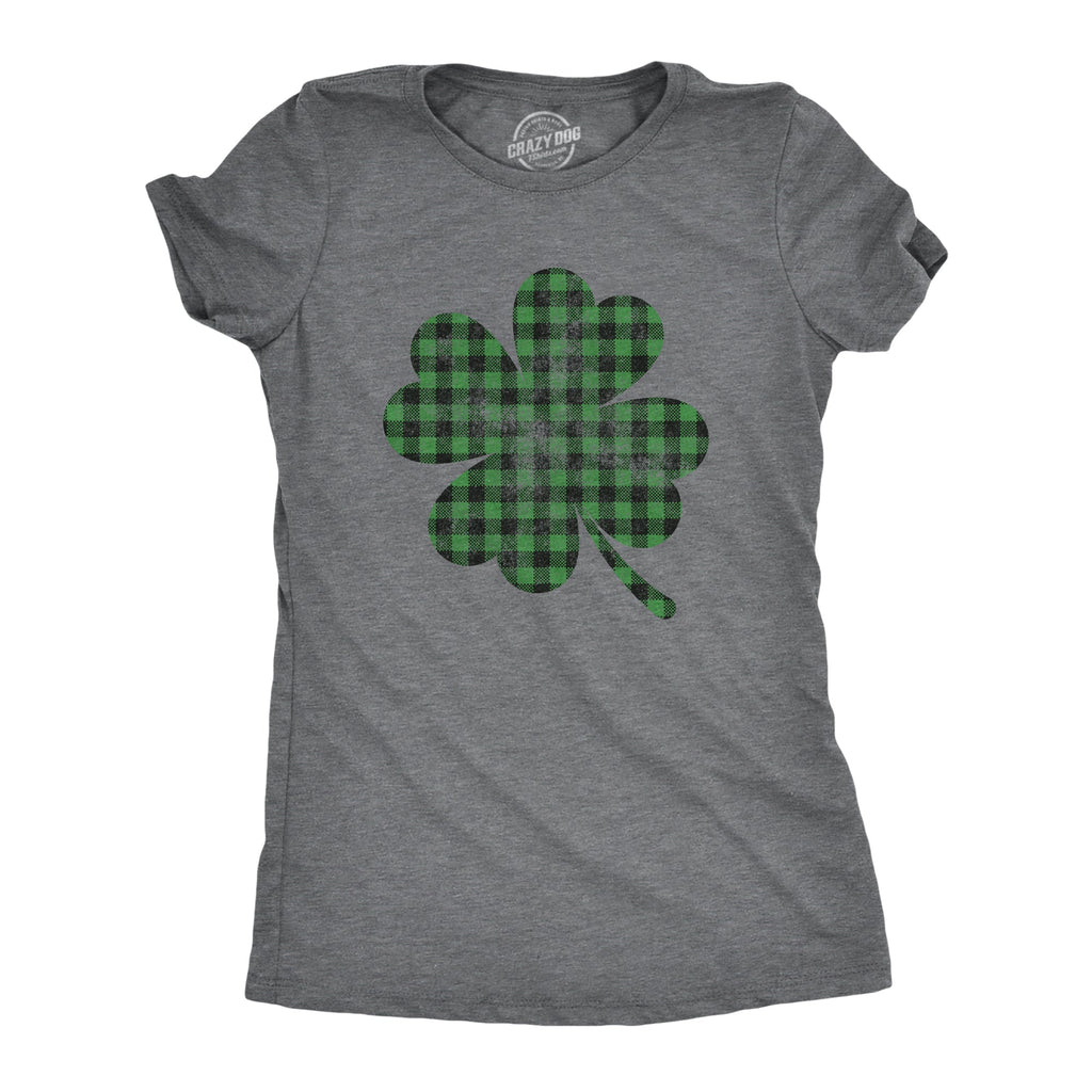 Buffalo Plaid Shamrock Women's T Shirt