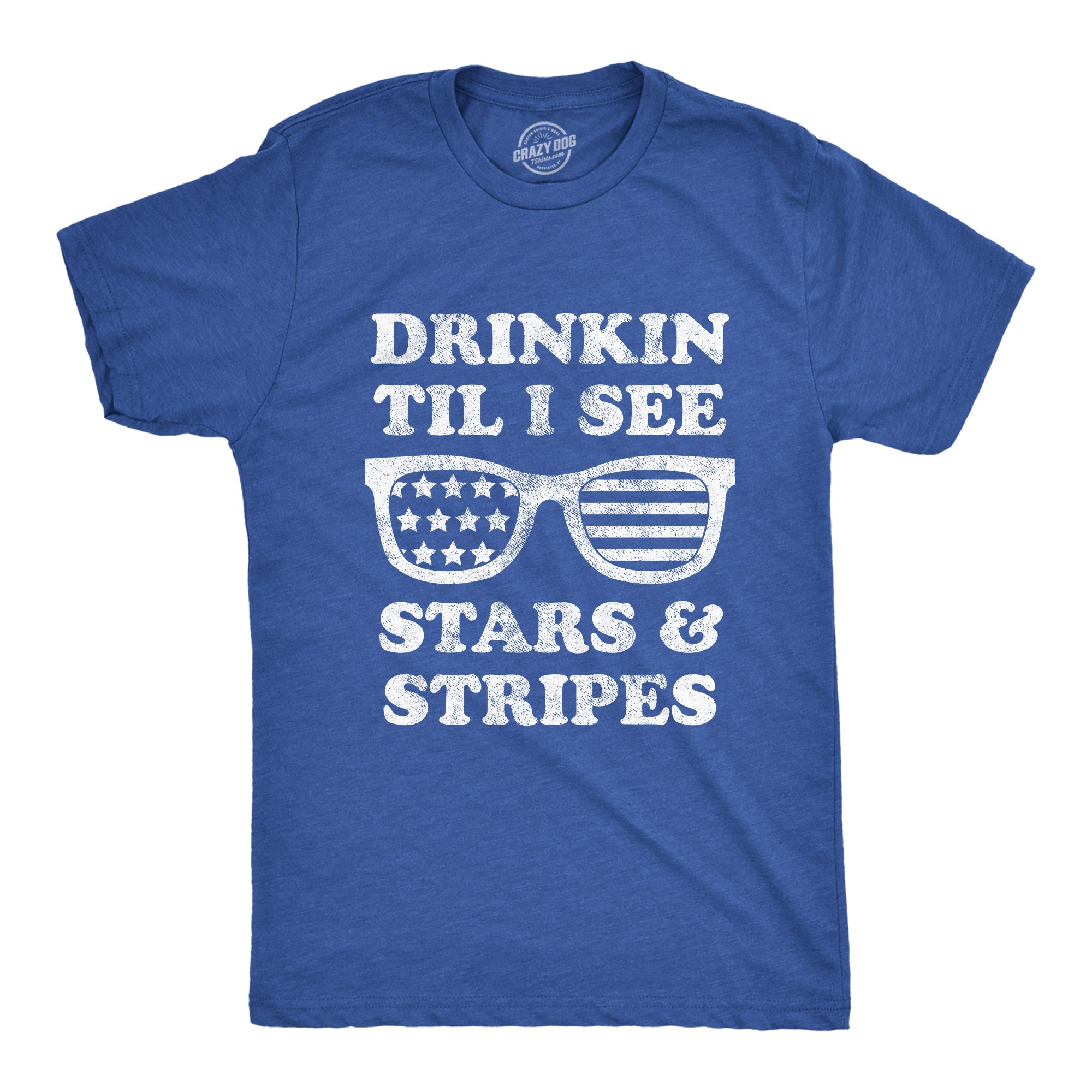 Drinkin Til I See Stars And Stripes Men's T Shirt