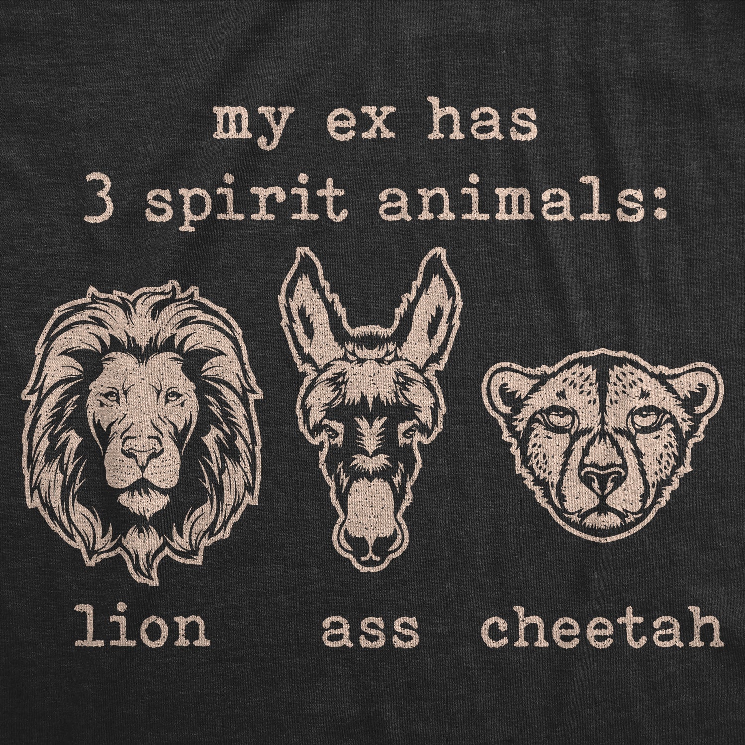 My Wife Has 3 Spirit Animals Lion Ass Cheetah Women's T Shirt