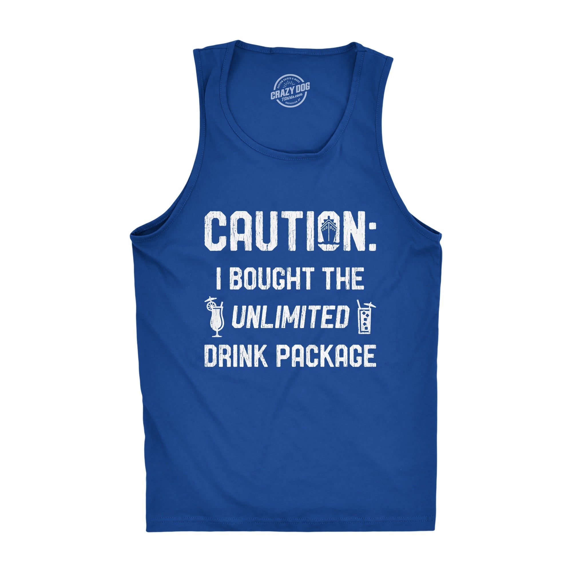 Caution I Bought The Unlimited Drink Package Men's Tank Top