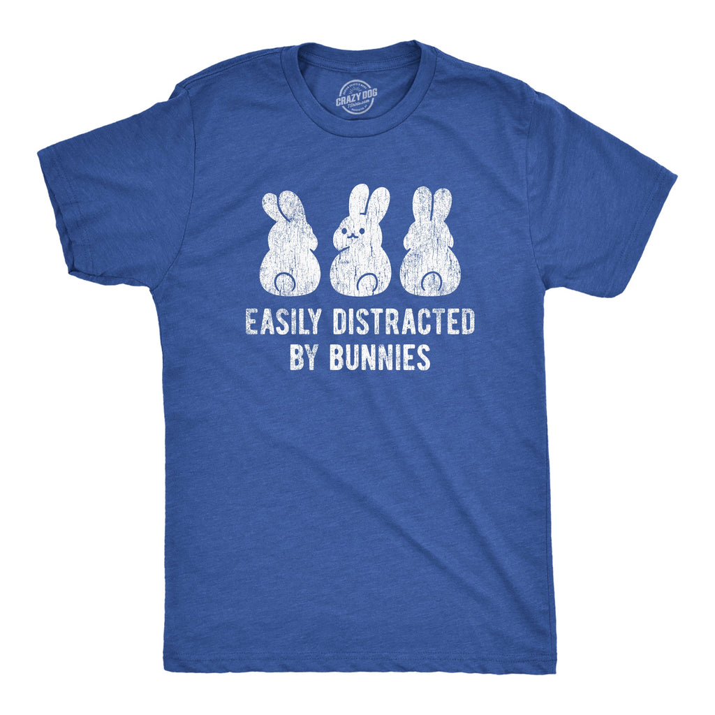 Easily Distracted By Bunnies Men's T Shirt