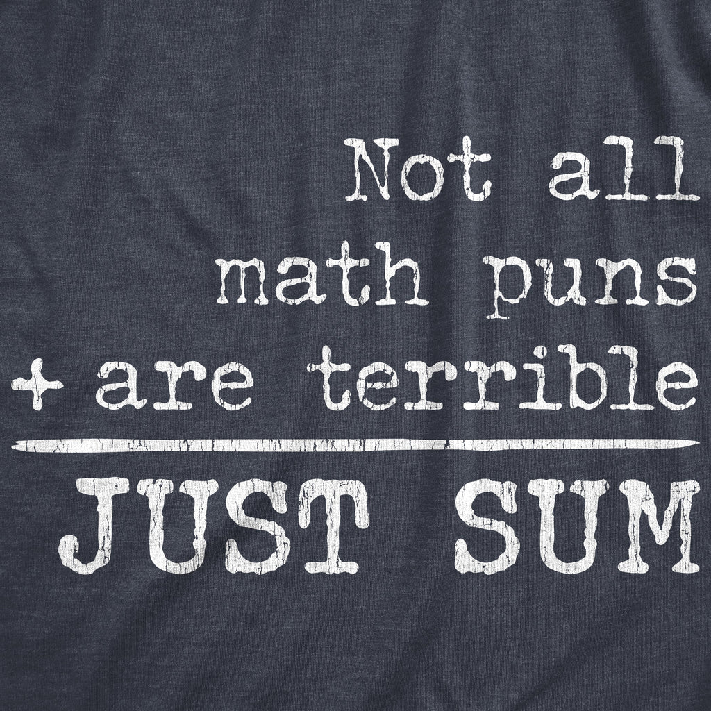 Not All Math Puns Are Terrible Just Sum Women's T Shirt