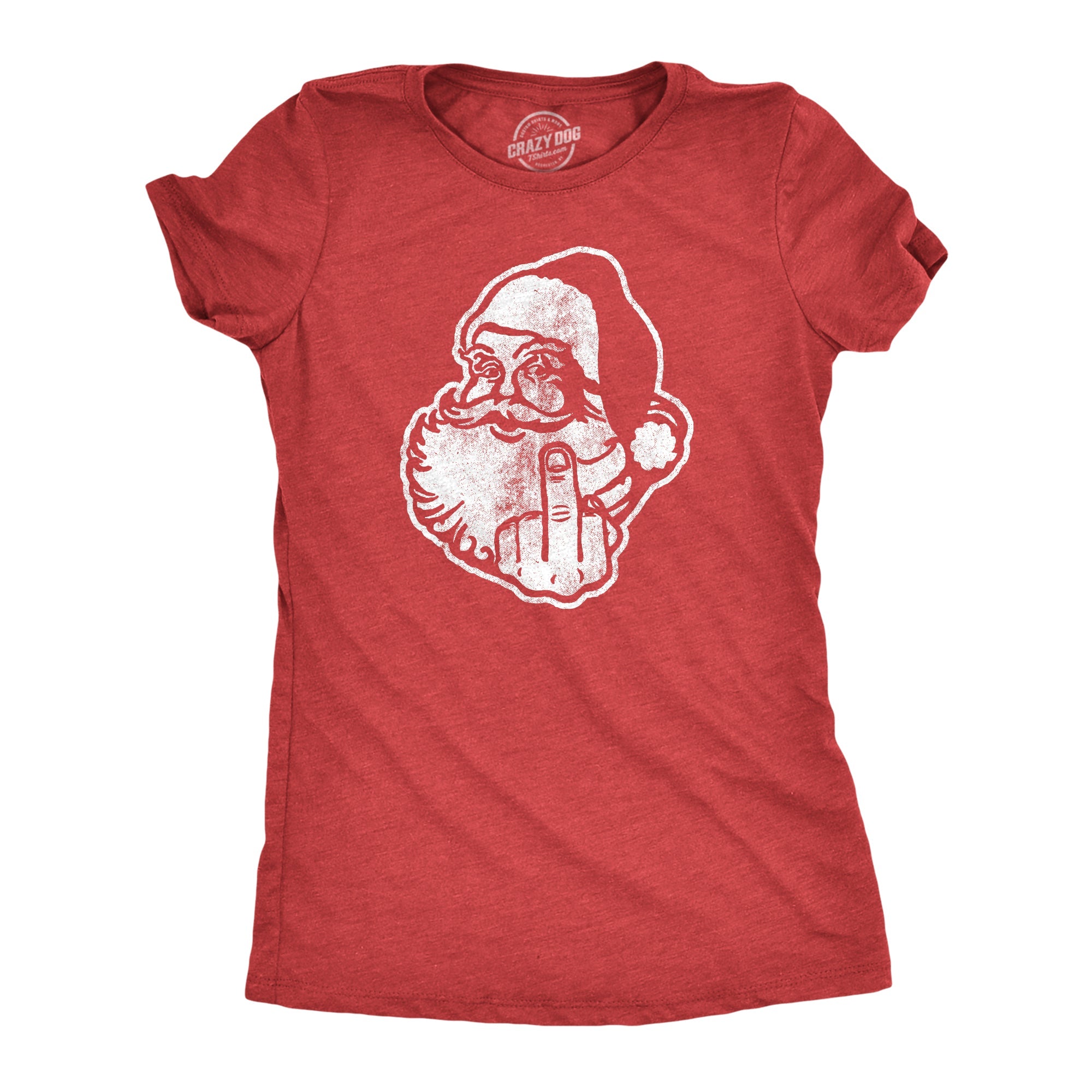 Middle Finger Santa Women's T Shirt