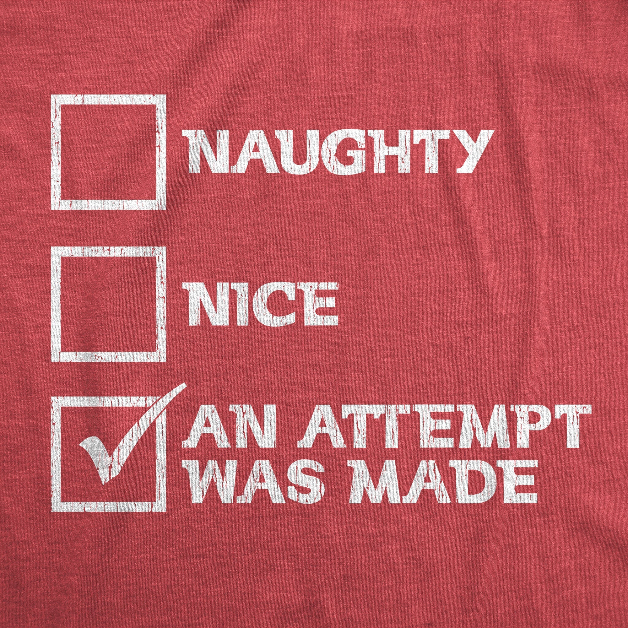 Naughty Nice An Attempt Was Made Women's T Shirt