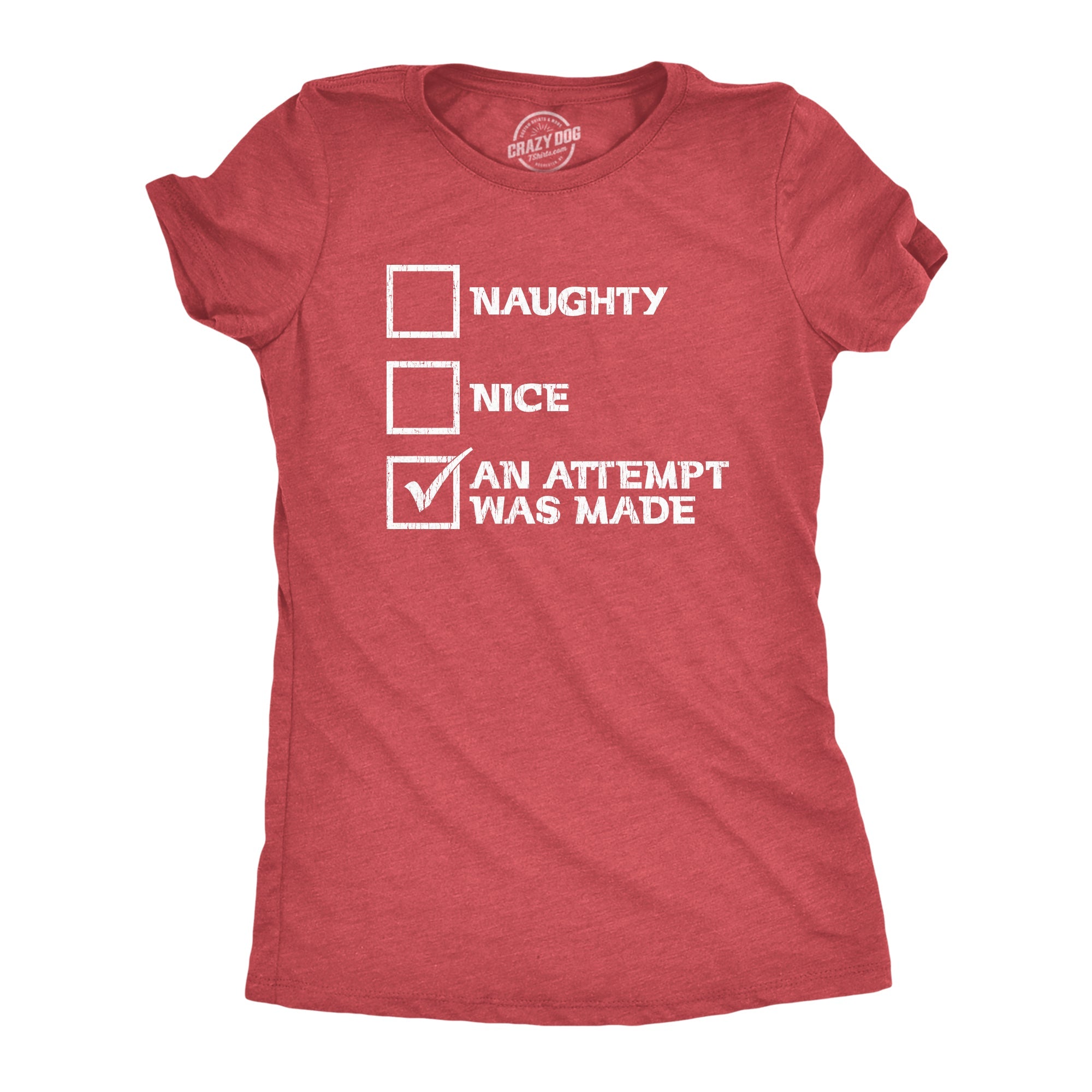 Naughty Nice An Attempt Was Made Women's T Shirt