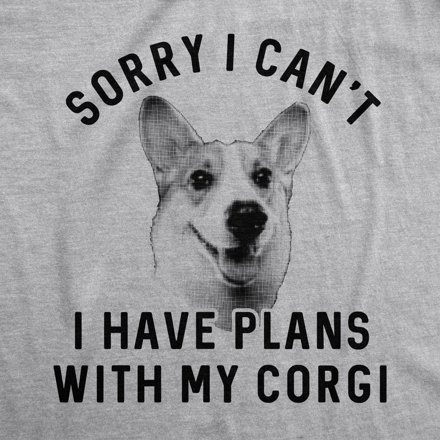 Sorry I Can't I Have Plans With My Corgi Men's T Shirt