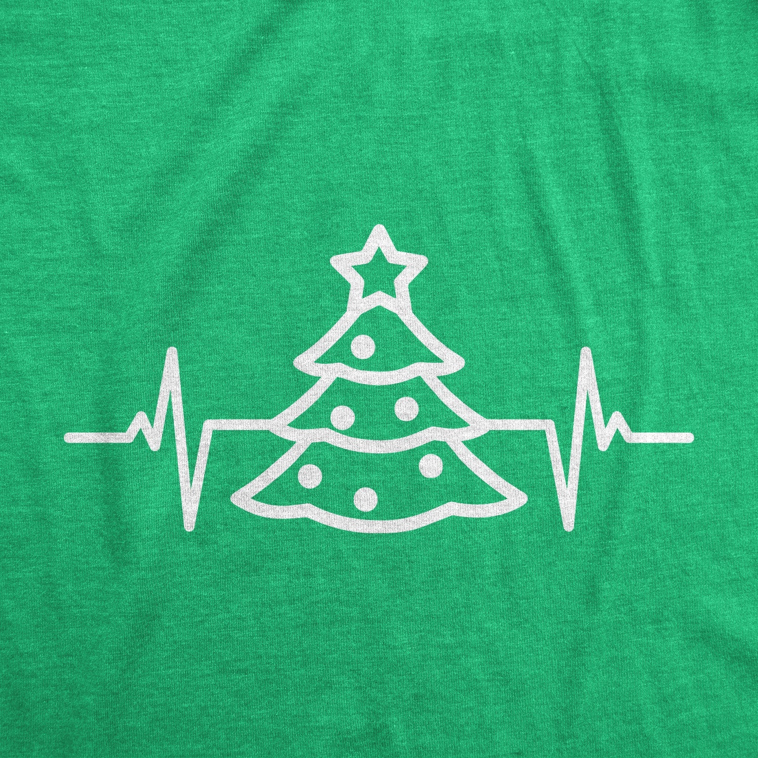 Christmas Tree Heart Beat Men's T Shirt