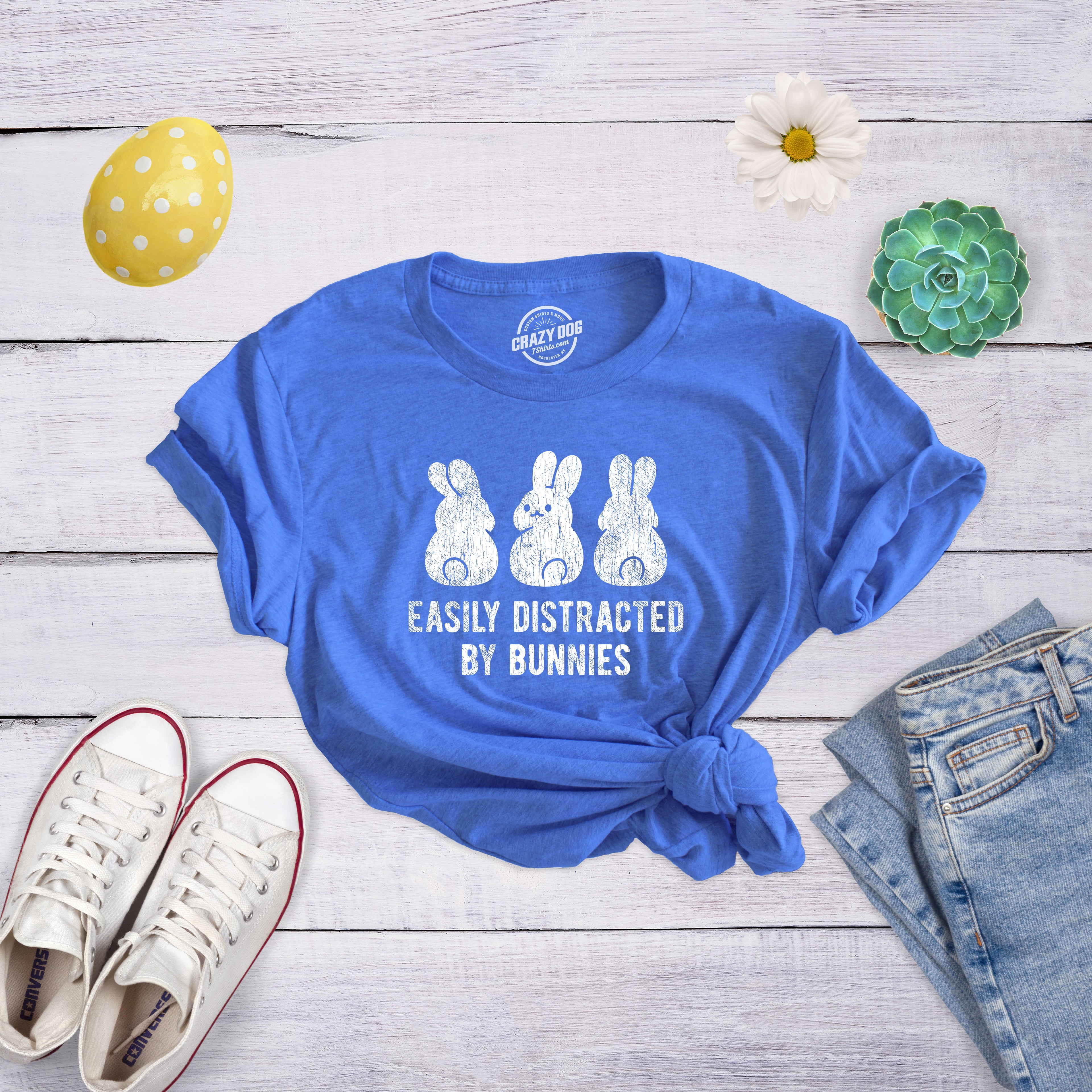 Easily Distracted By Bunnies Women's T Shirt