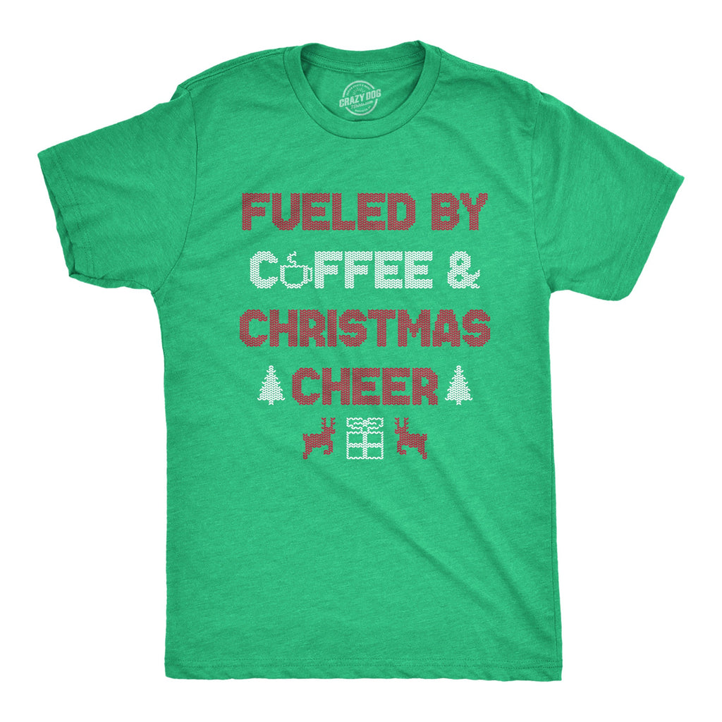 Fueled By Coffee And Christmas Cheer Men's T Shirt