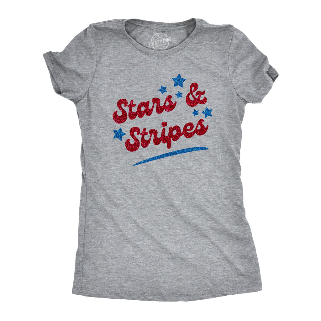 Stars And Stripes Glitter Women's T Shirt