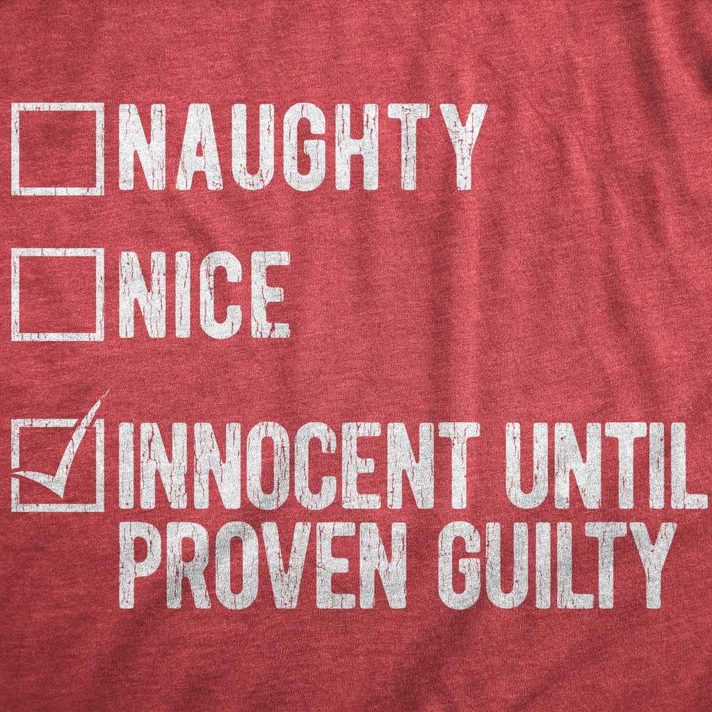 Naughty Nice Innocent Until Proven Guilty Women's T Shirt