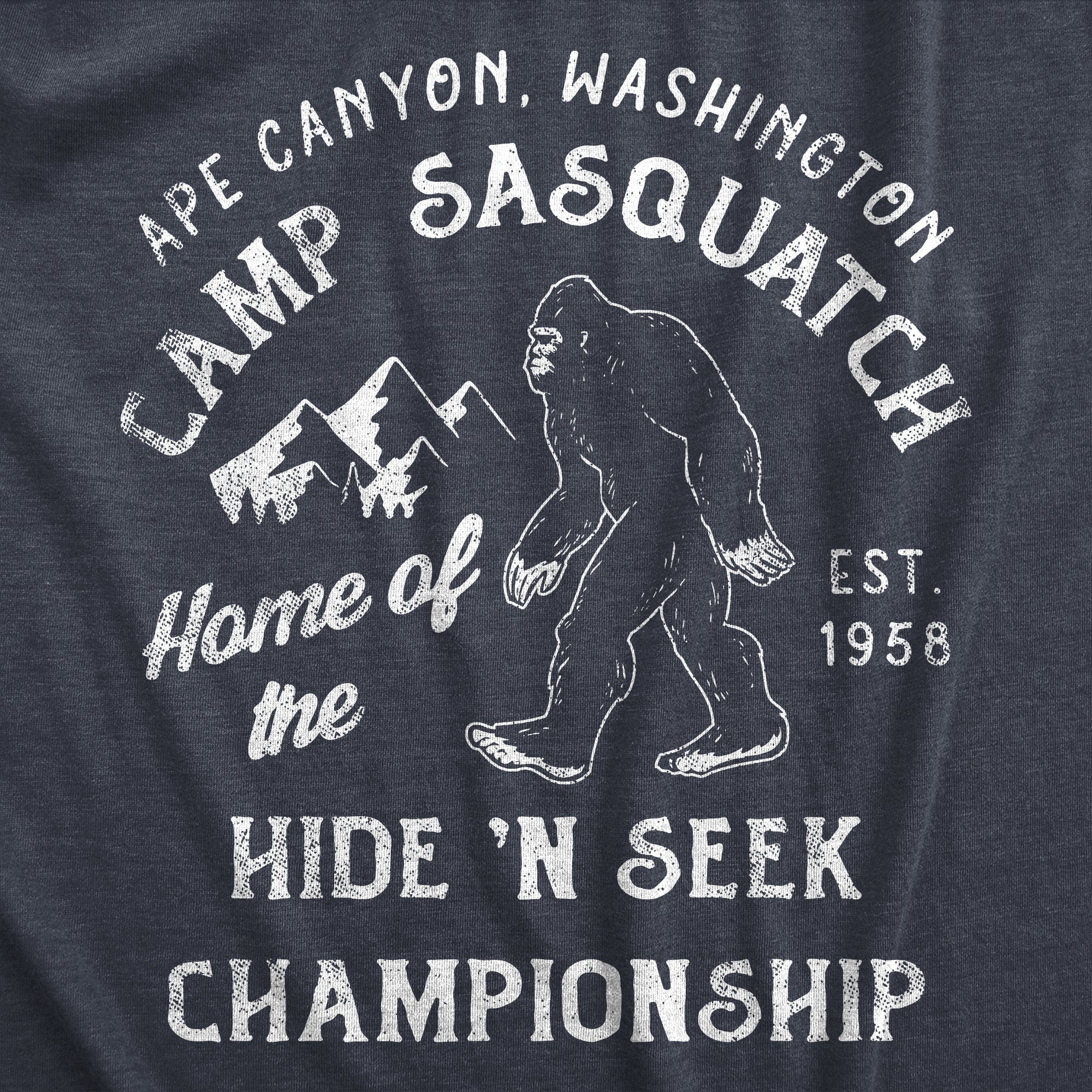 Camp Sasquatch Home Of The Hide And Seek Championship Women's T Shirt
