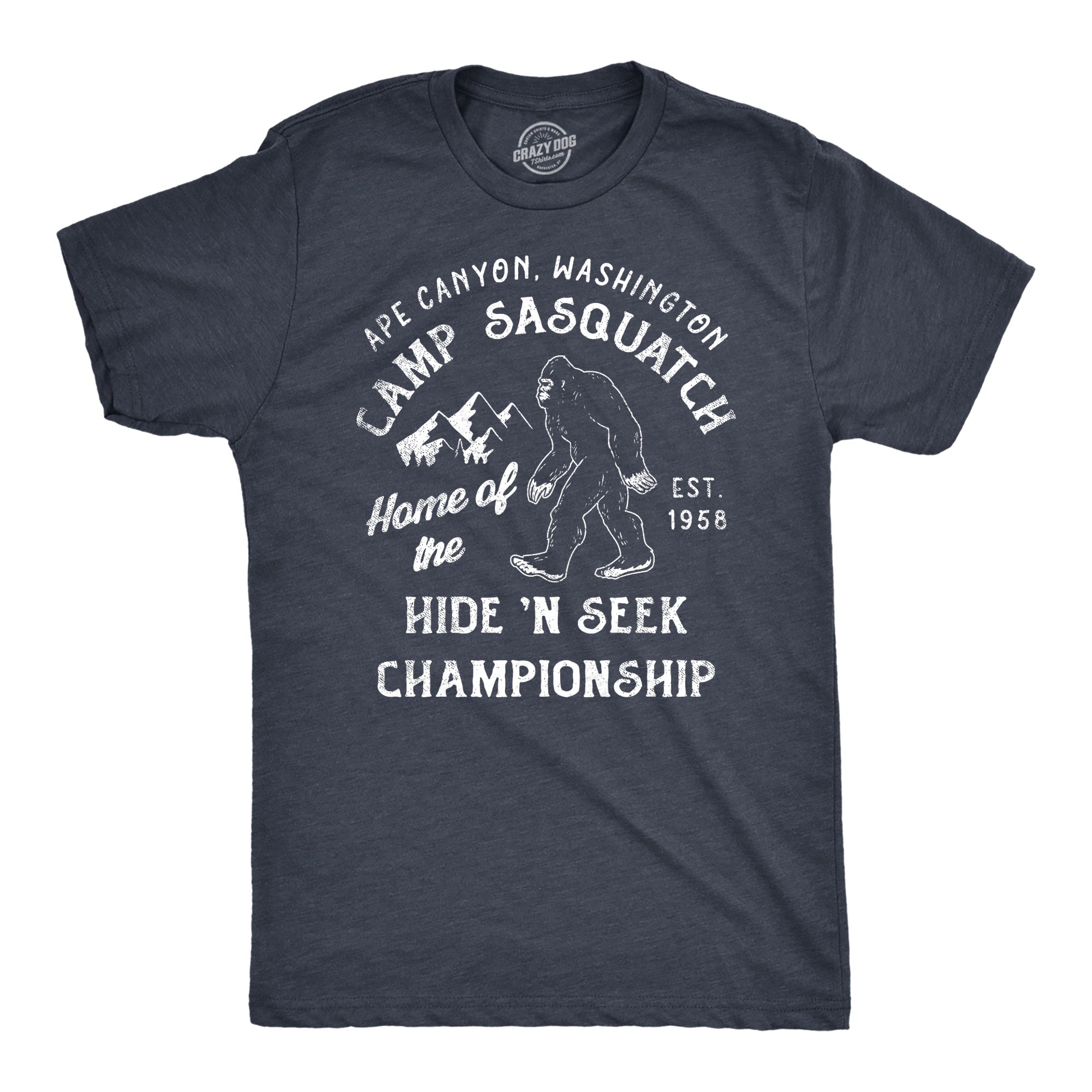 Camp Sasquatch Home Of The Hide And Seek Championship Men's T Shirt