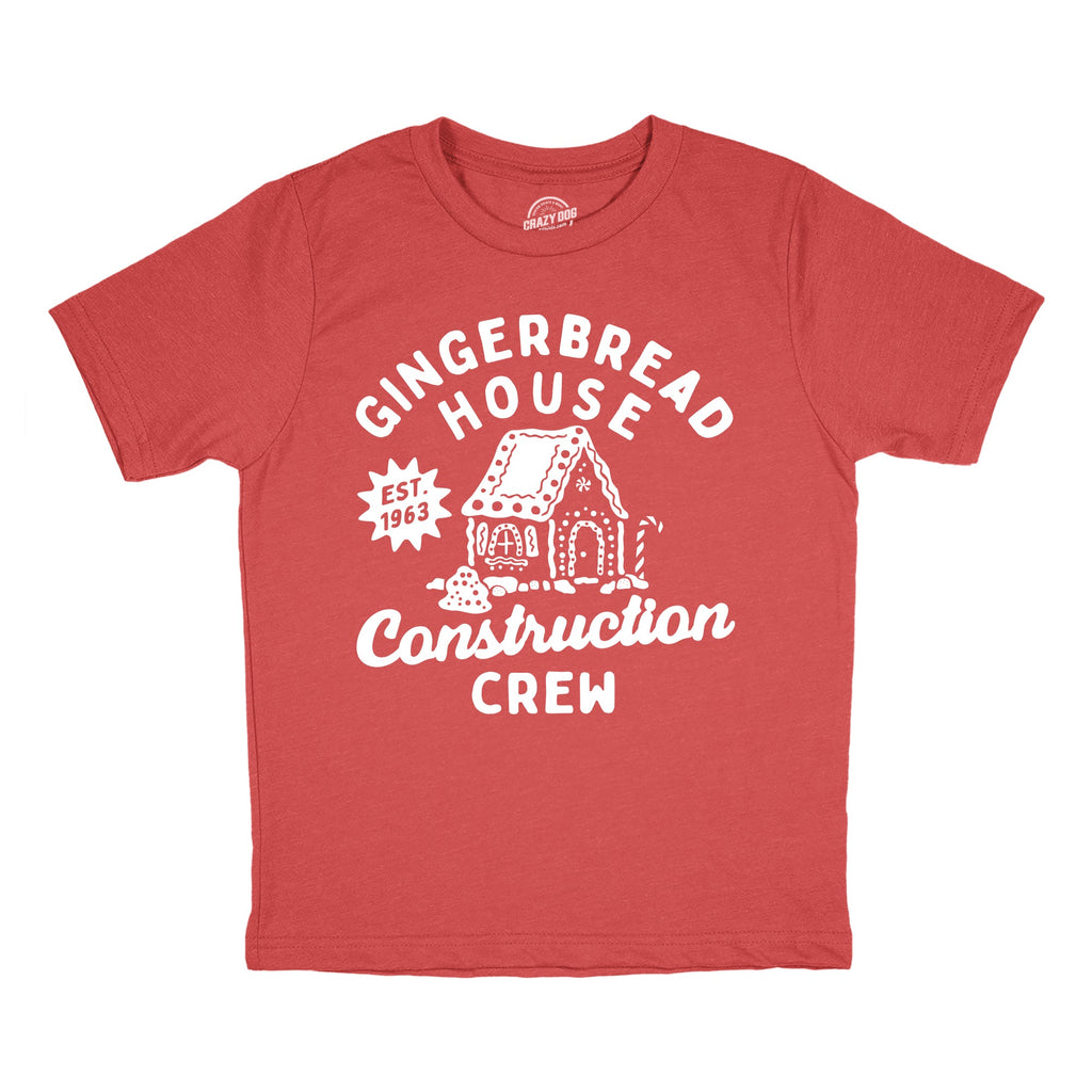 Gingerbread House Construction Crew Youth T Shirt