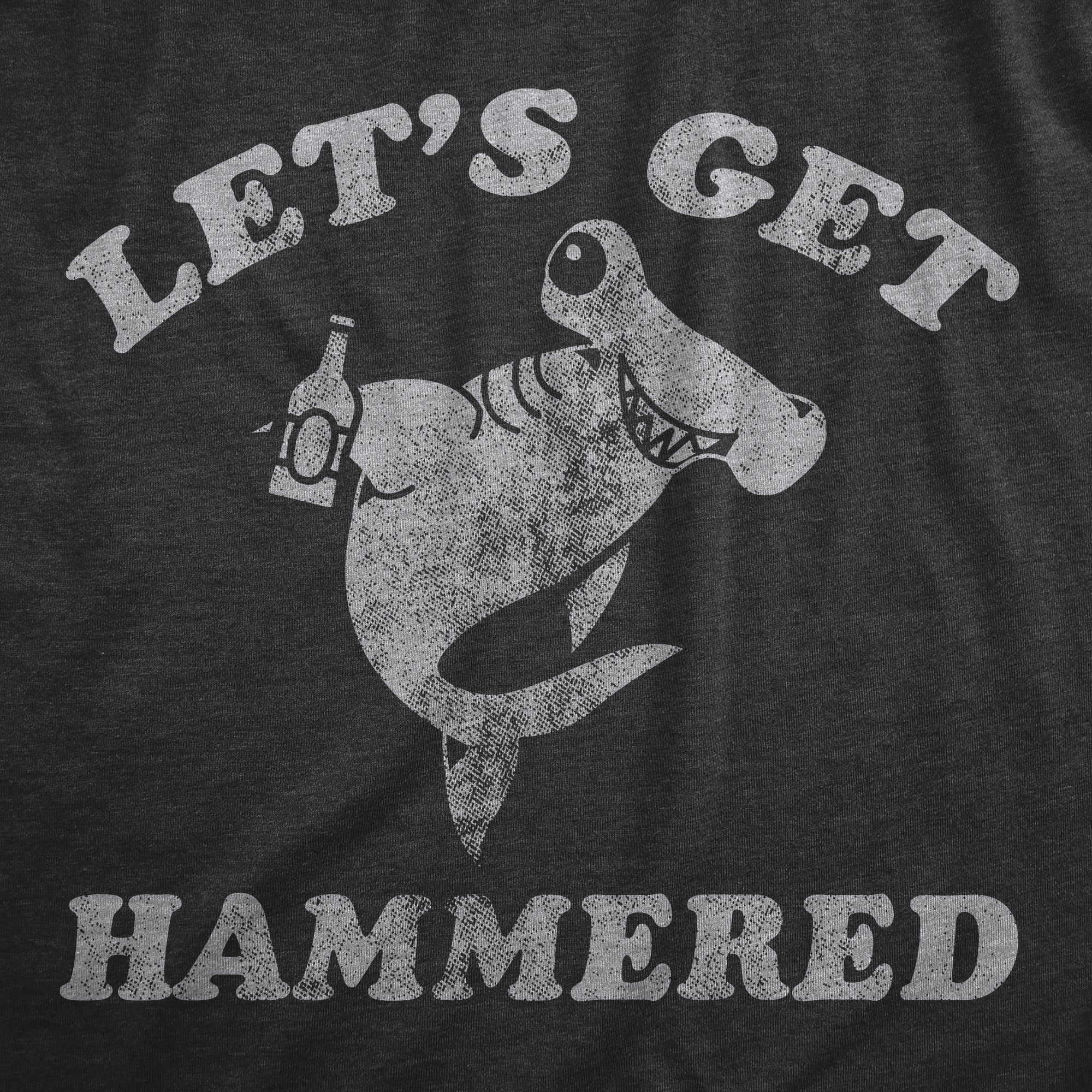Lets Get Hammered Shark Men's T Shirt