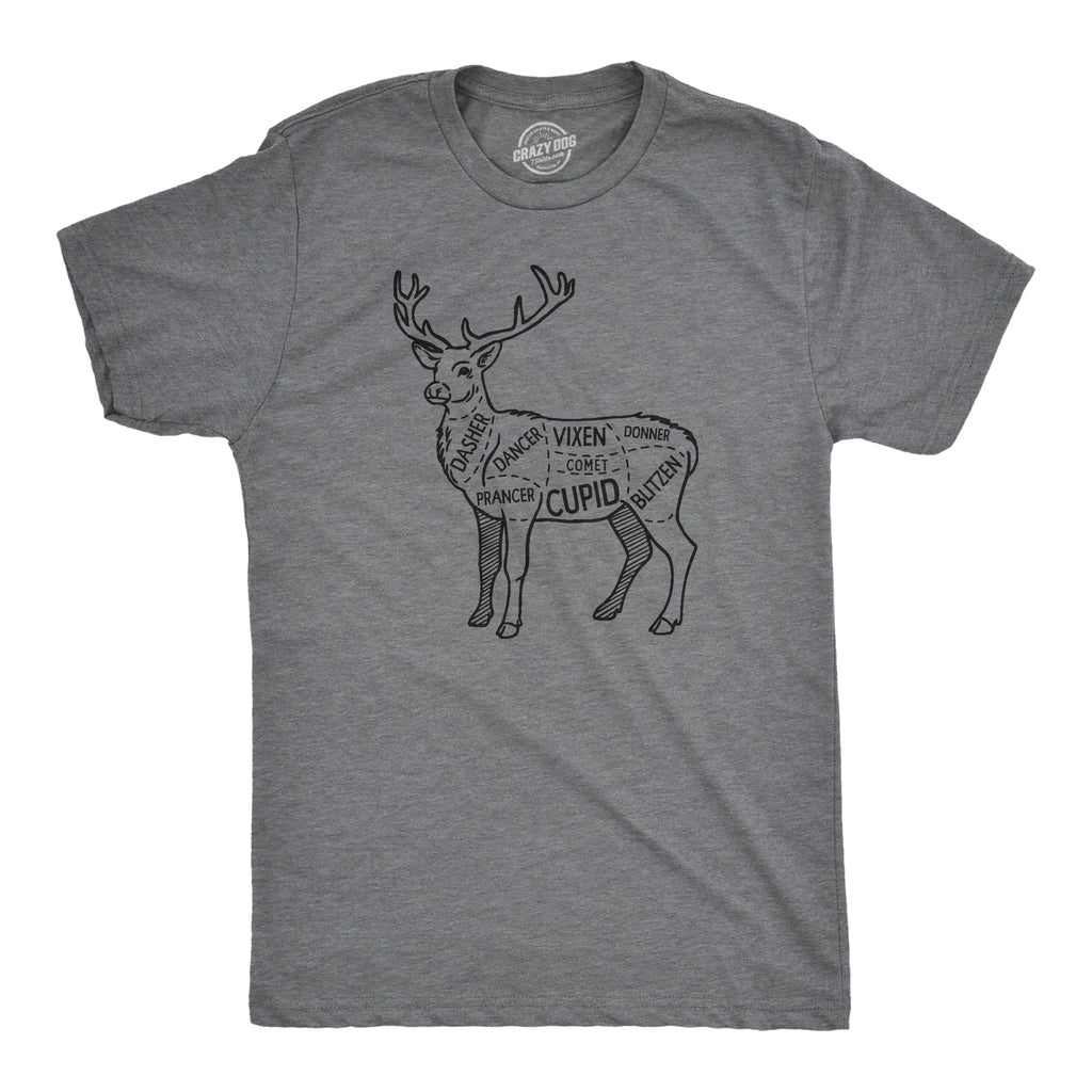 Reindeer Meat Cuts Men's T Shirt
