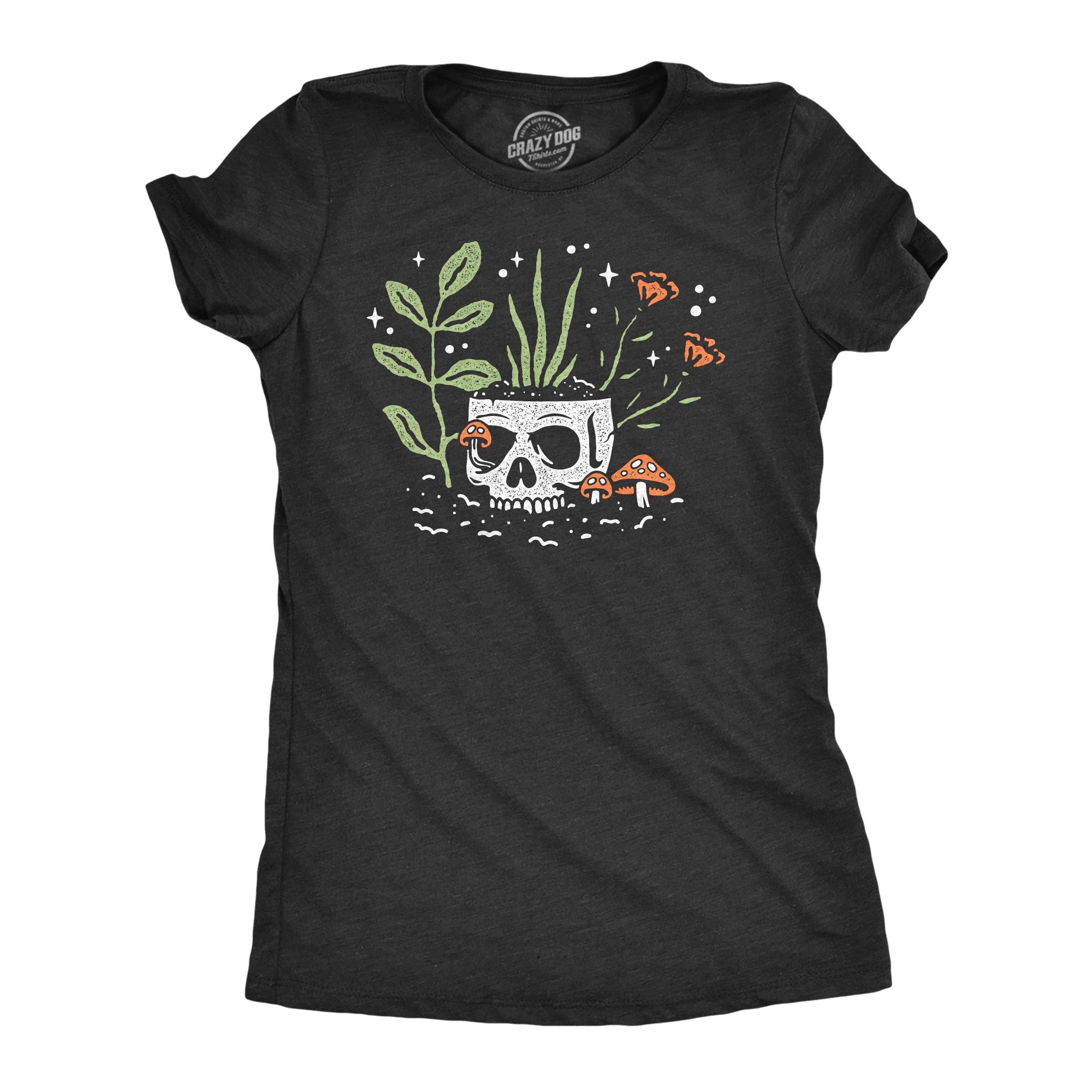 Skull Flowers Women's T Shirt