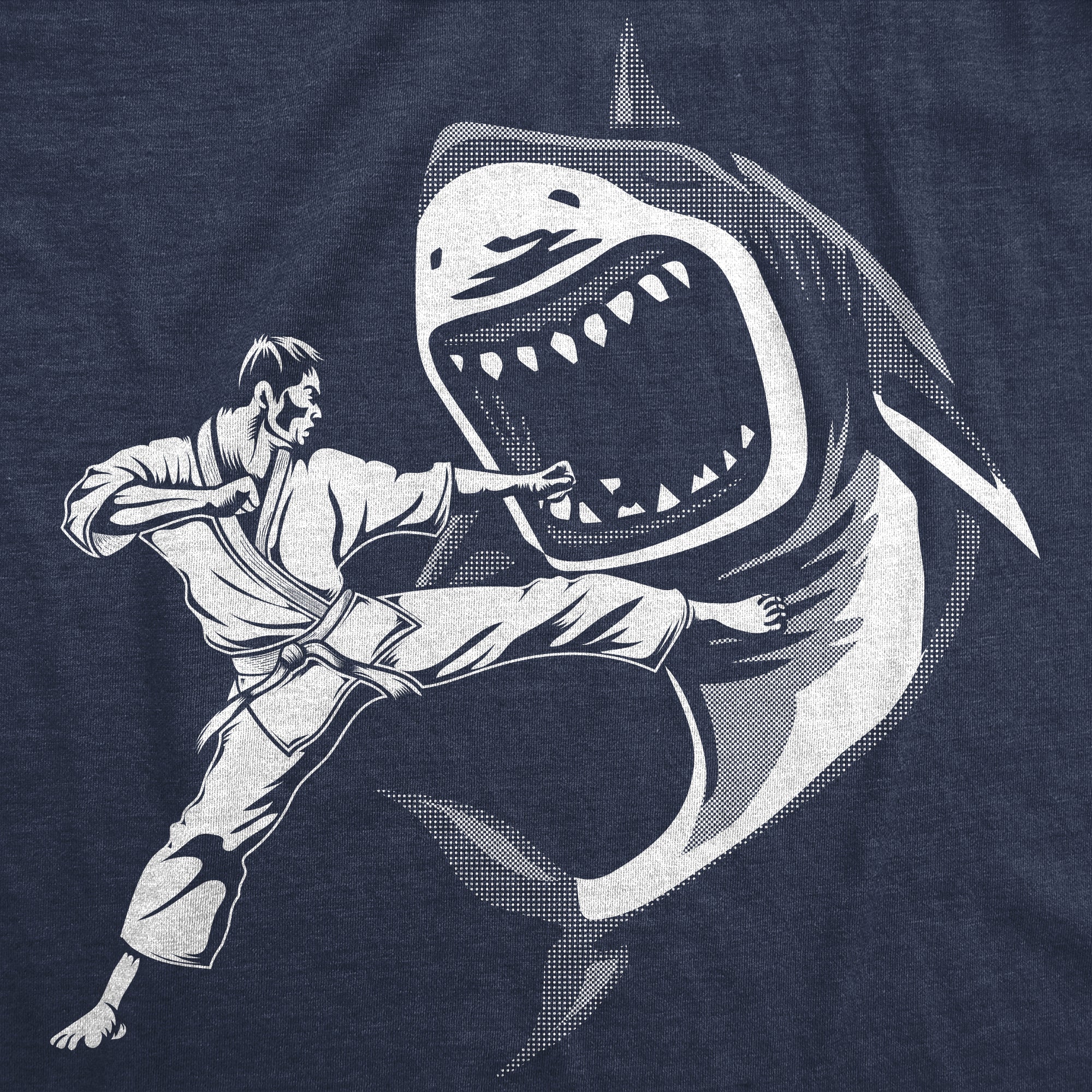 Karate Kicked Shark Men's T Shirt
