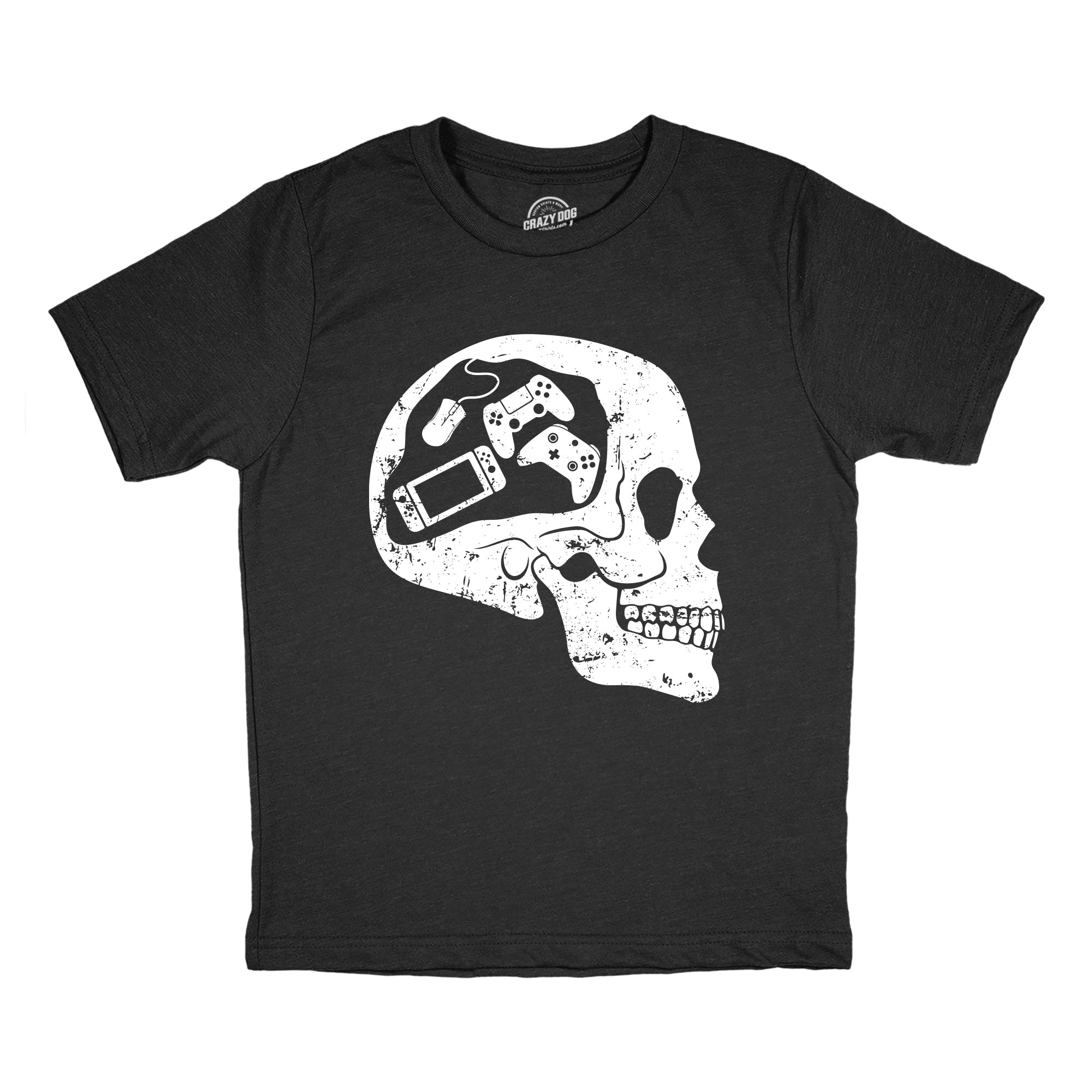 Gamer Skull Youth T Shirt