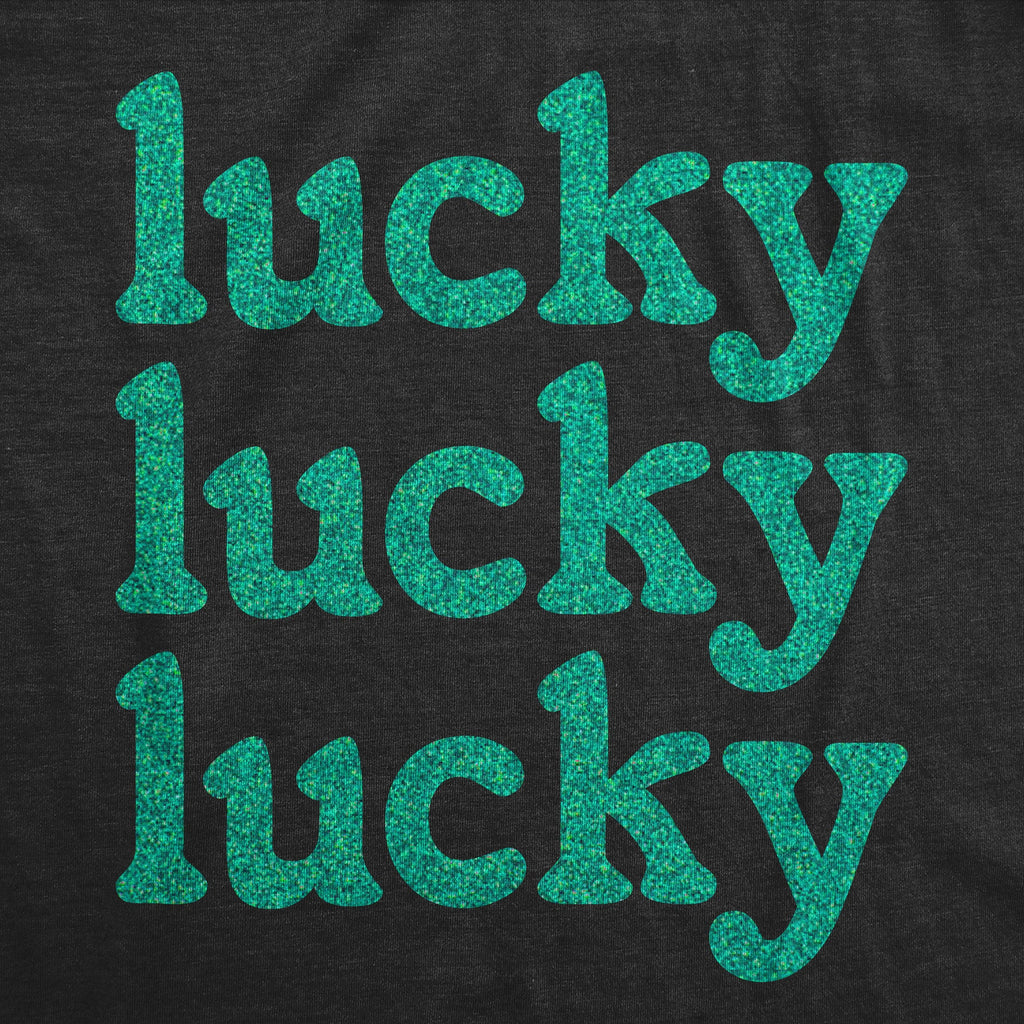 Lucky Lucky Lucky Green Glitter Women's T Shirt