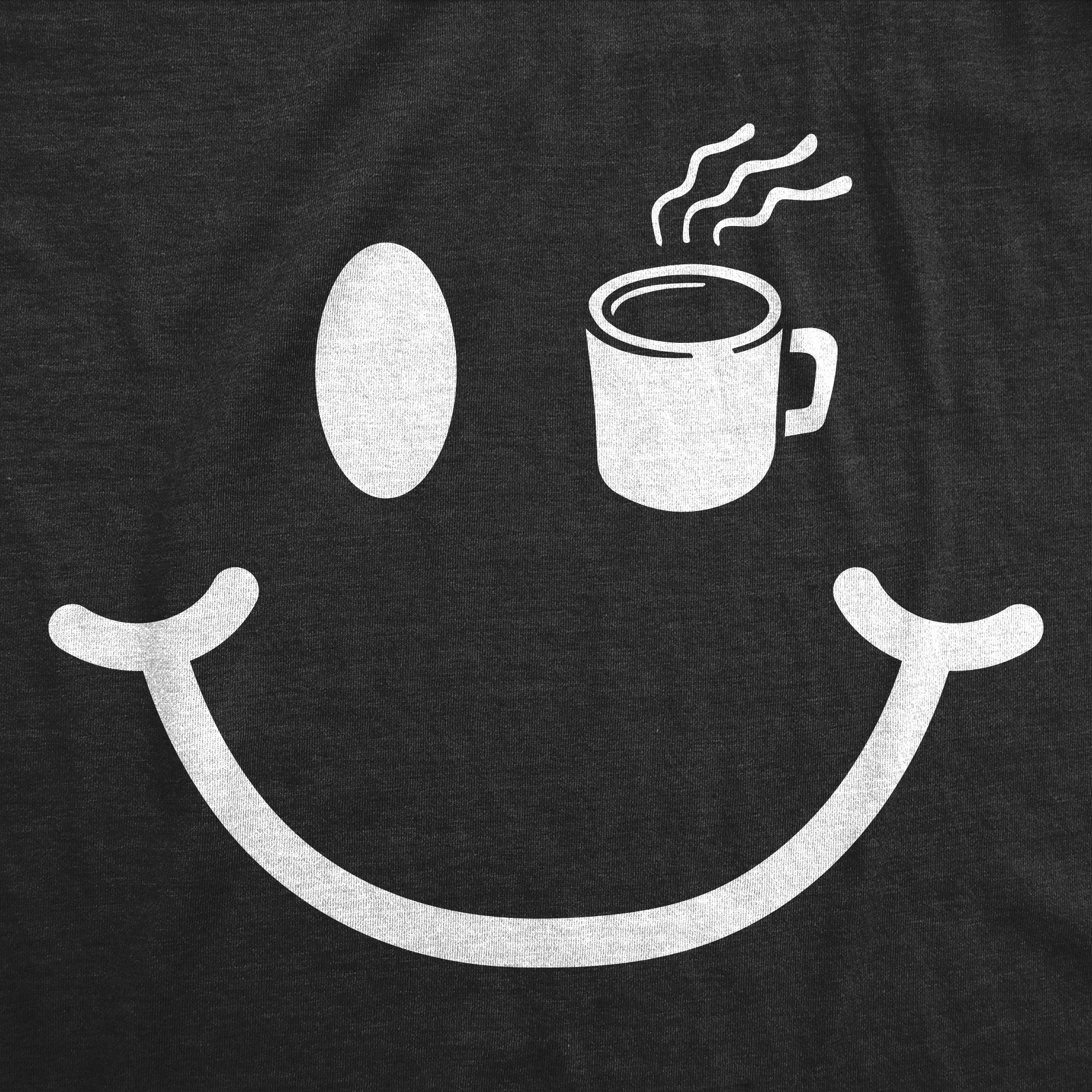 Coffee Cup Smiling Face Women's T Shirt