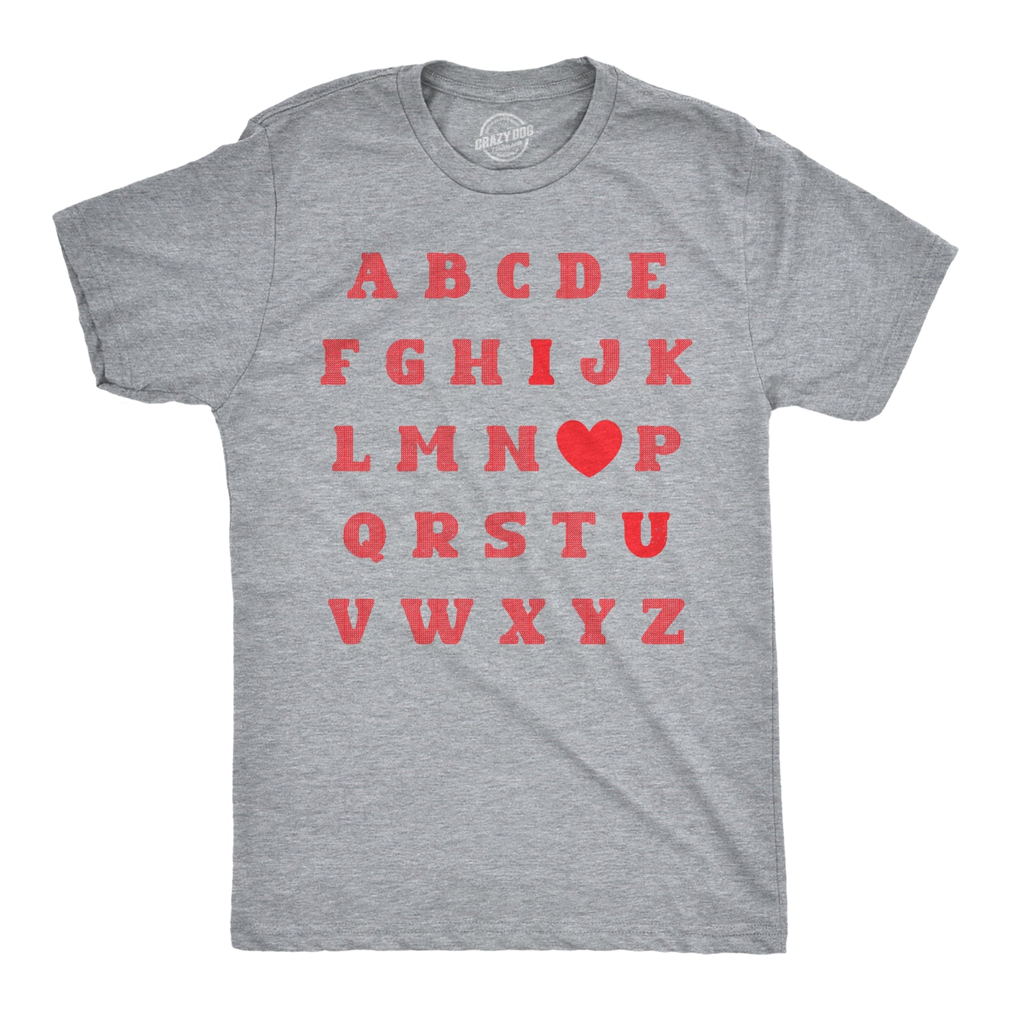 Valentine Alphabet Men's T Shirt
