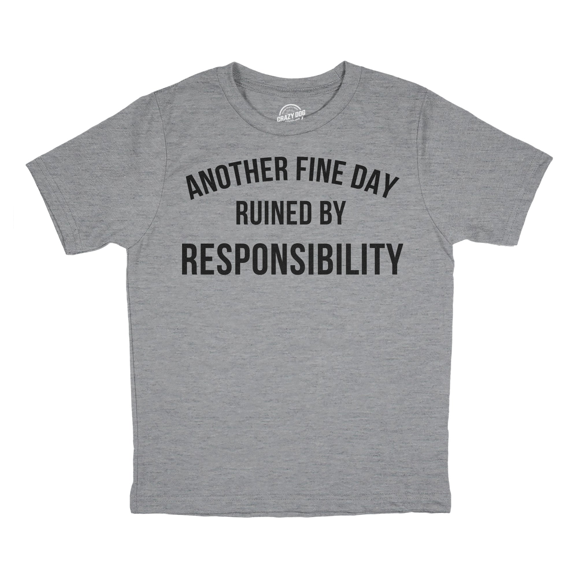 Another Fine Day Ruined By Responsibility Youth T Shirt