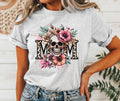 #046 - Skull Mom Cheetah Floral Flower - Print Unisex Crew neck Tee T-shirt - Shirt