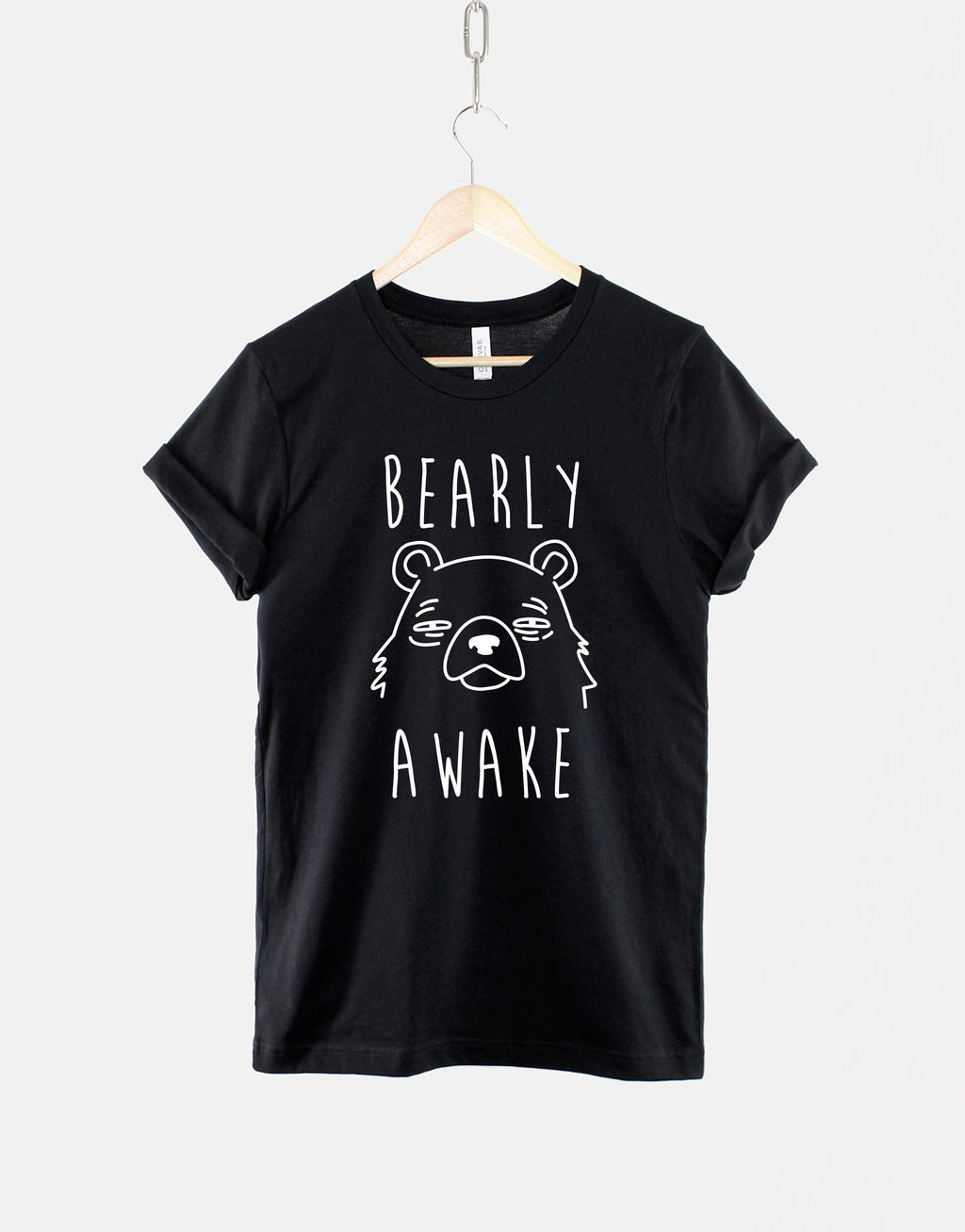 Bearly Awake Tired Bear Sleepy Pun Tee Coffee Lover Unisex T-shirt, Sweatshirt, Hoodie (2)