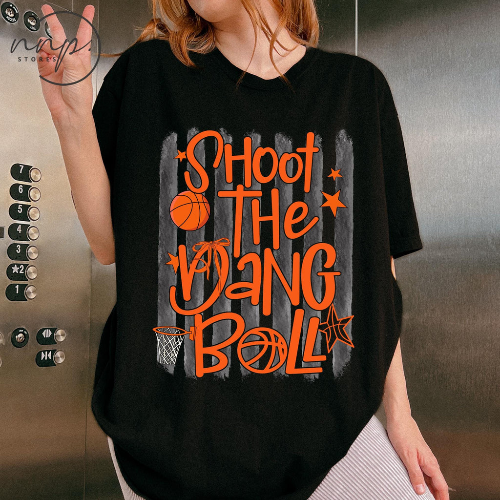 Comfort Colors Shoot Dang Ball Basketball Basketball Mom Tee Game Day (2)