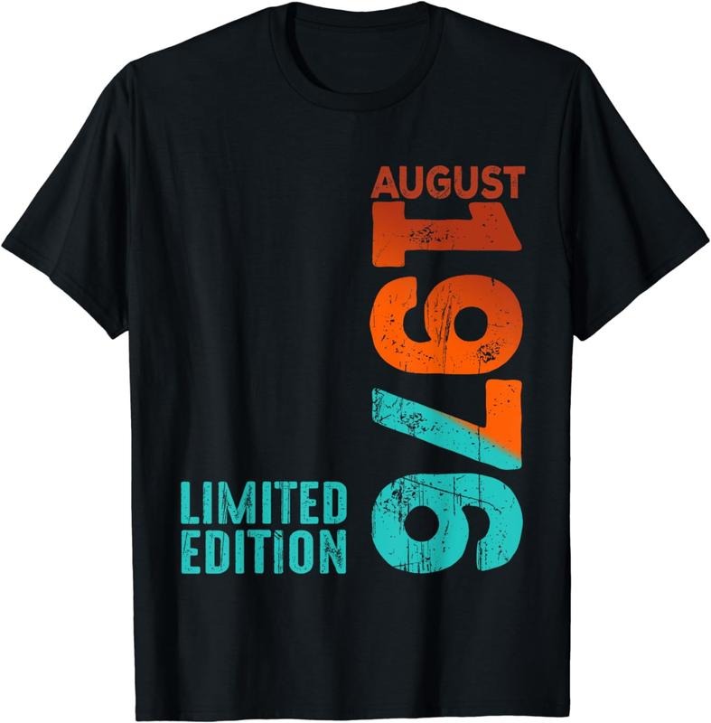 [100% Cotton] August 1976 Year 1976 Retro 1976 Vintage 1976 Since 1976 T-Shirt Hoodie, Sweatshirt | TeeBloomCo.com