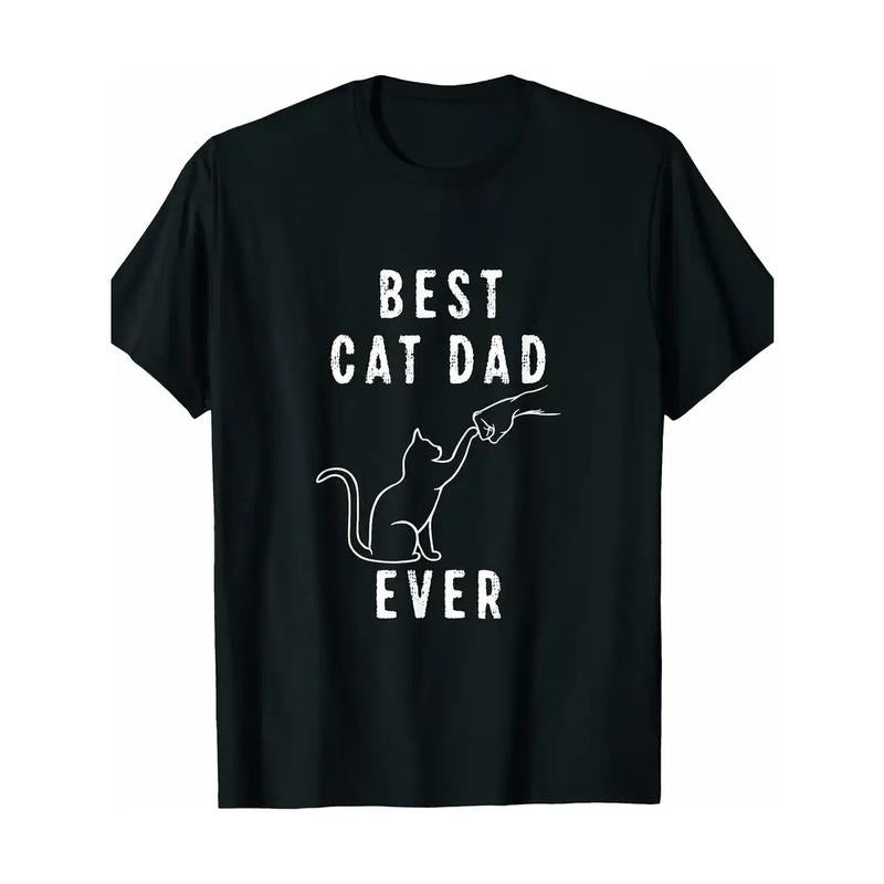 [100% Cotton] Best Cat Dad Cat Dad Paw Fist Fist Bump Cat Cat T-Shirt Hoodie, Sweatshirt | TeeBloomCo.com