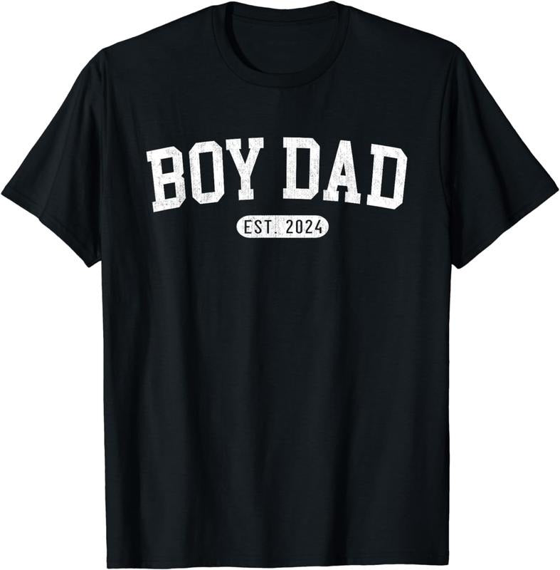 [100% Cotton] Boy Dad Est 2024 Boy Dad To Be Gifts New Boy Dad T-Shirt Hoodie, Sweatshirt | TeeBloomCo.com