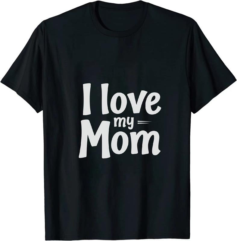 [100% Cotton] Cherished Mom - Affection T - Shirt I Love My Mom for Mom