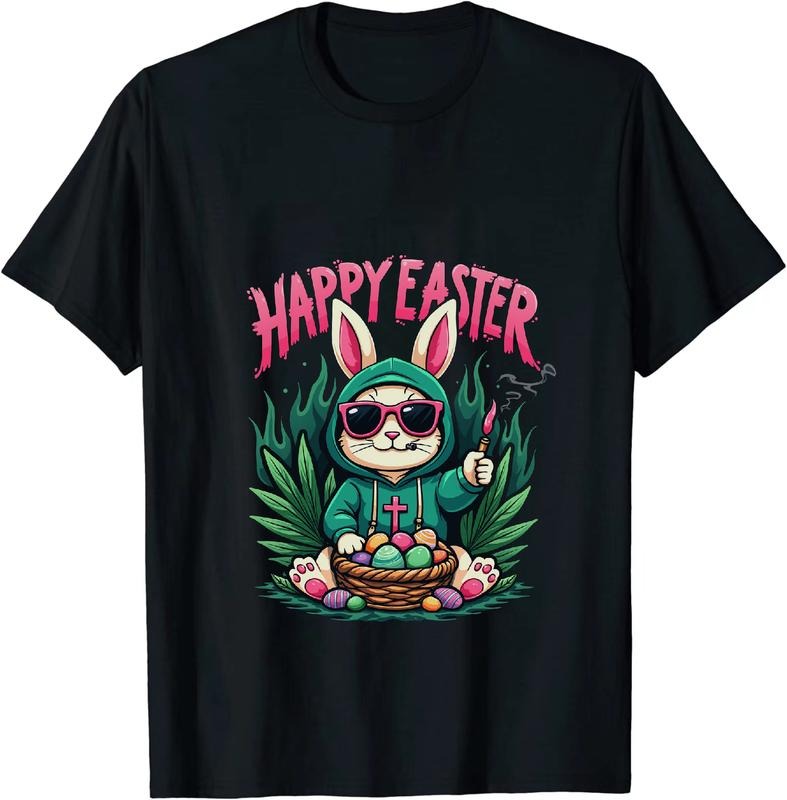 [100% Cotton] Corporate Titan Happy Easter 420 T - Shirt With Bunny Hoodie, Sweatshirt | TeeBloomCo.com