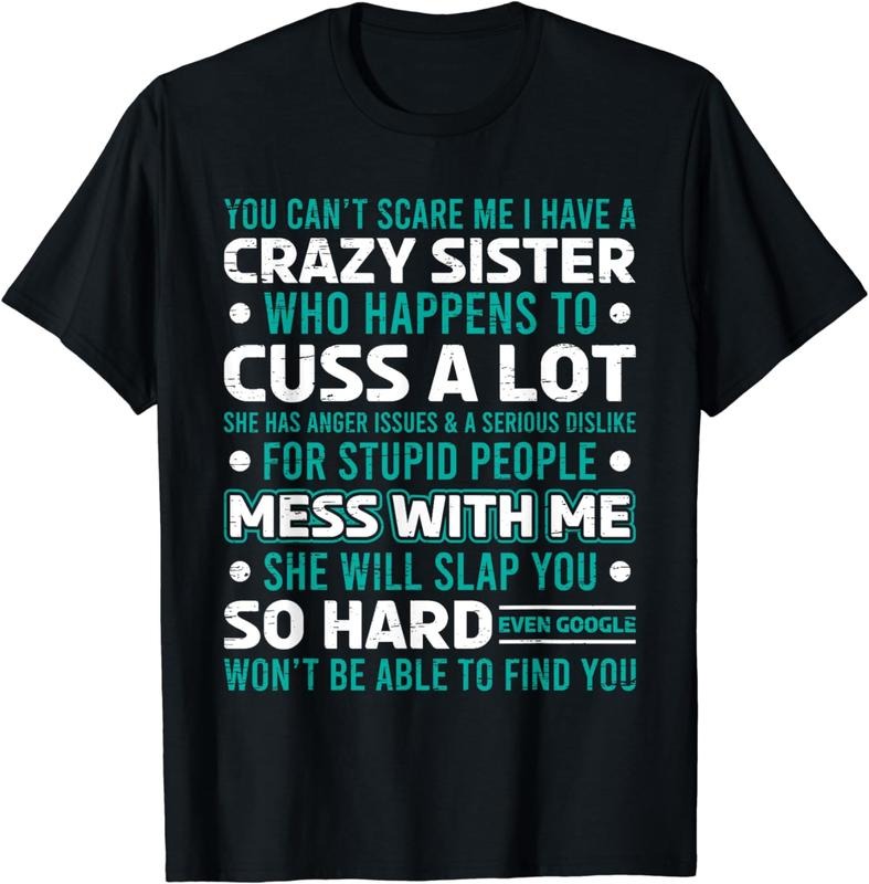 [100% Cotton] Crazy Sister Anger Issues Slap You Hard Google T-Shirt Hoodie, Sweatshirt | TeeBloomCo.com