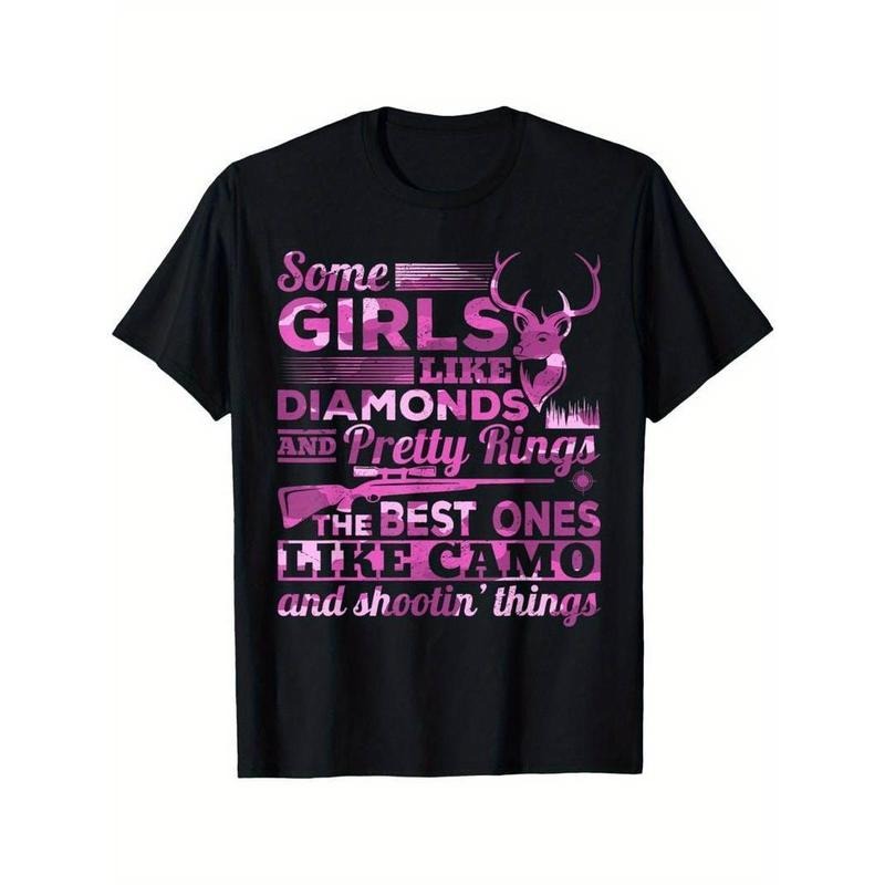 [100% Cotton] Deer Hunting Hunt Some Girls like Diamonds and Pretty Rings T-Shirt Summer Hoodie, Sweatshirt | TeeBloomCo.com