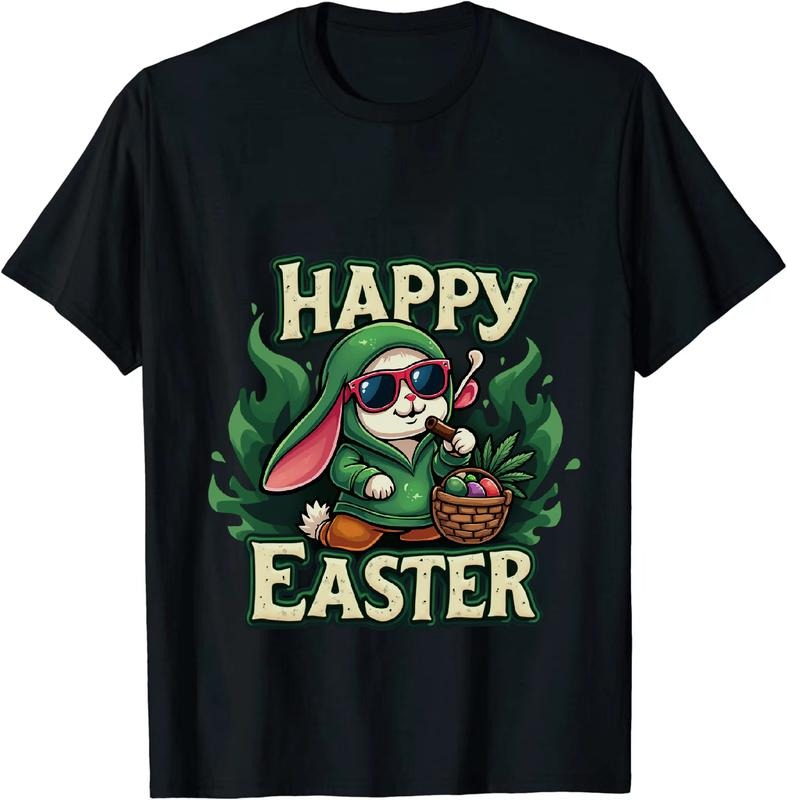 [100% Cotton] Fire AF 420 Easter T - Shirt Green Accents Hoodie, Sweatshirt | TeeBloomCo.com